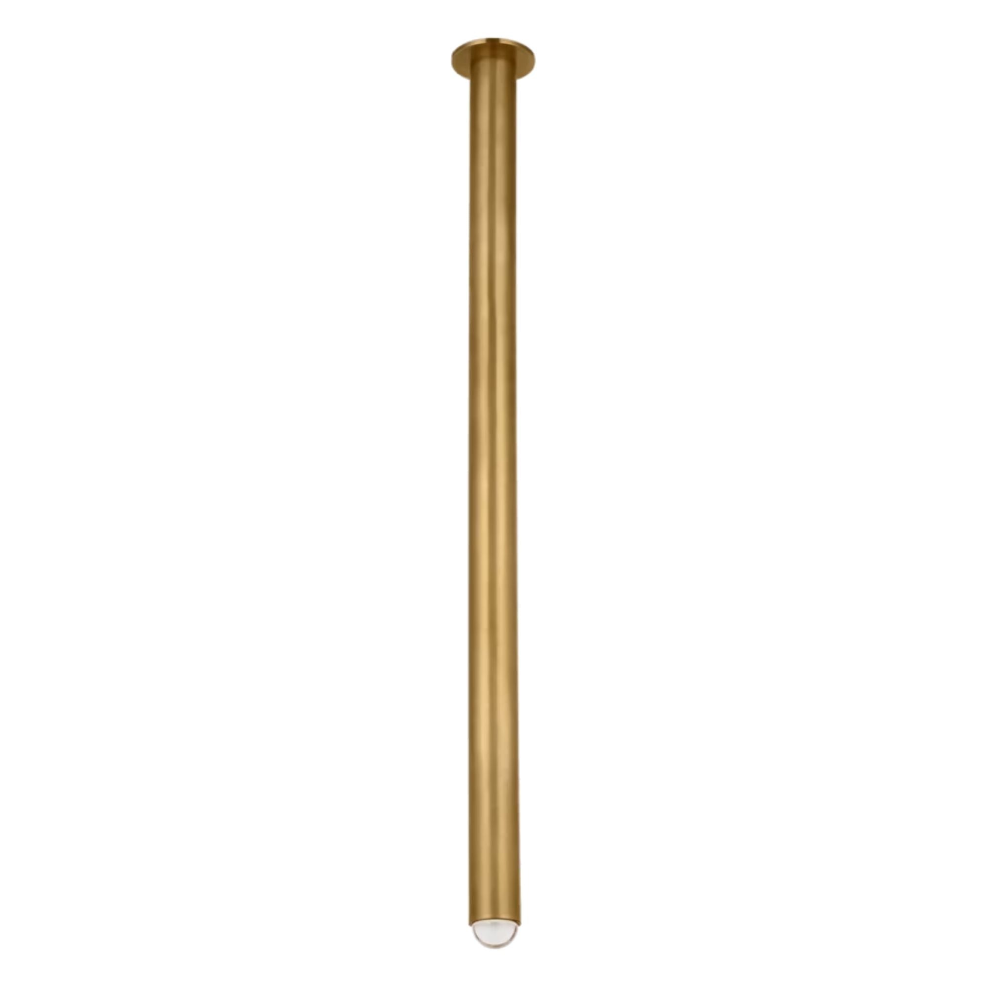 Ebell 48" LED X-Grand Flush Mount, 120-277V, Natural Brass Finish