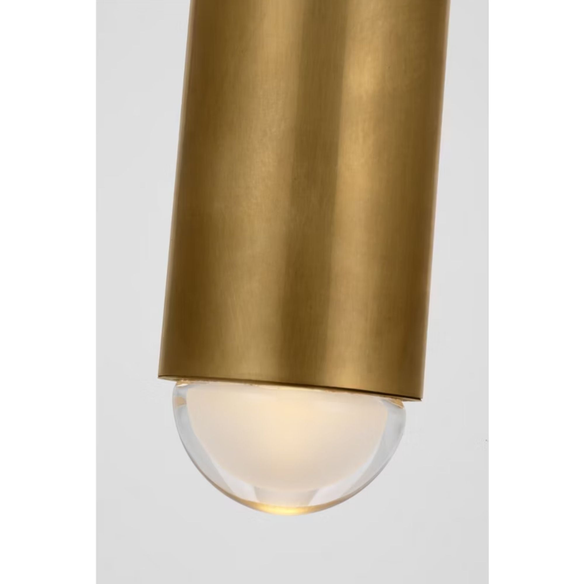 Ebell 48" LED X-Grand Flush Mount, 120-277V, Natural Brass Finish