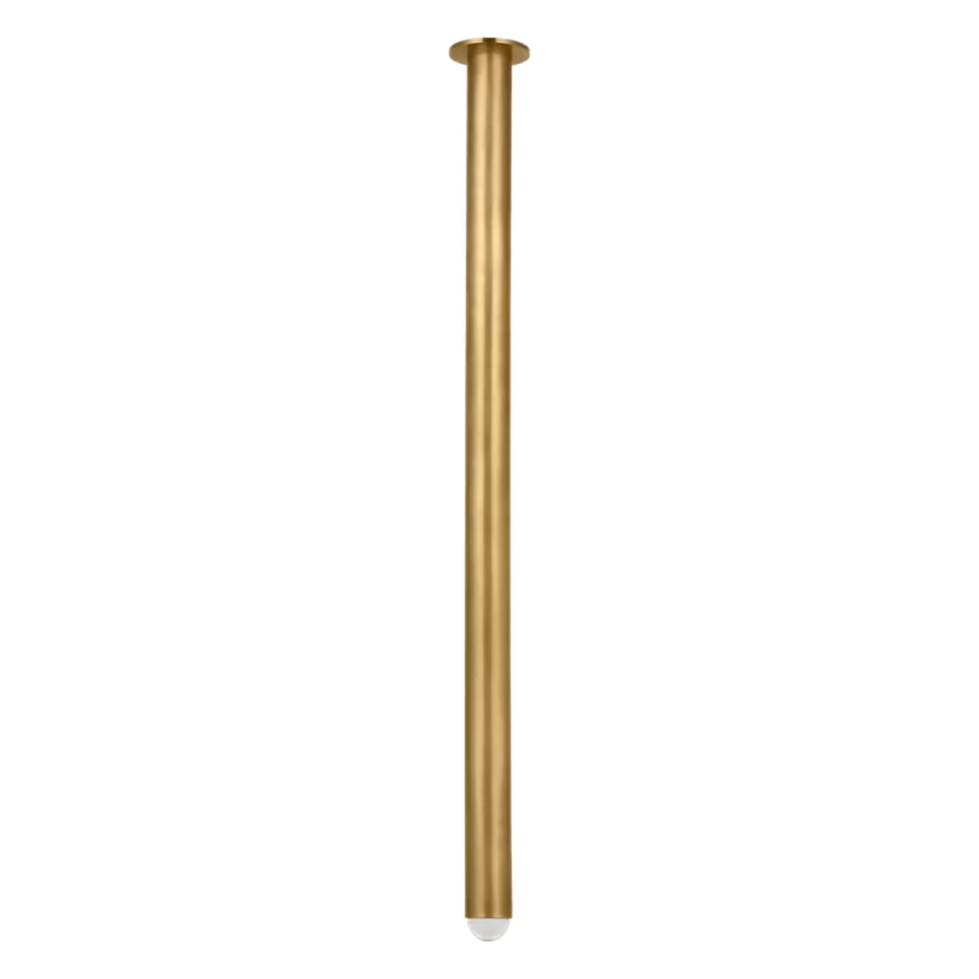 Ebell 48" LED X-Grand Flush Mount, 120-277V, Natural Brass Finish