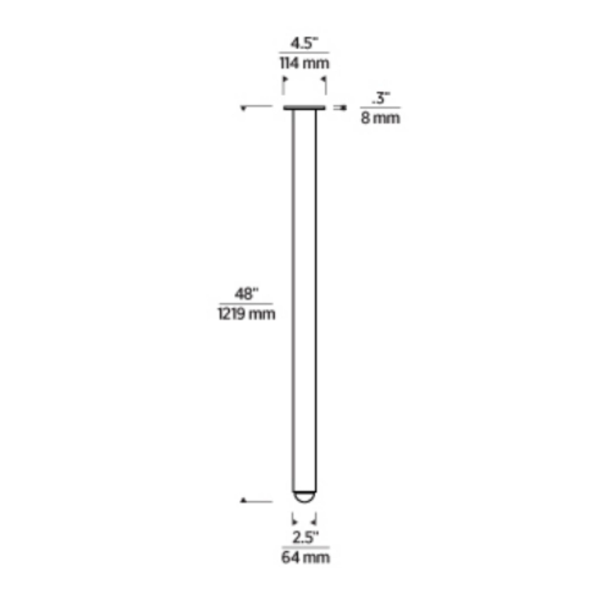 Ebell 48" LED X-Grand Flush Mount, 120-277V, Natural Brass Finish