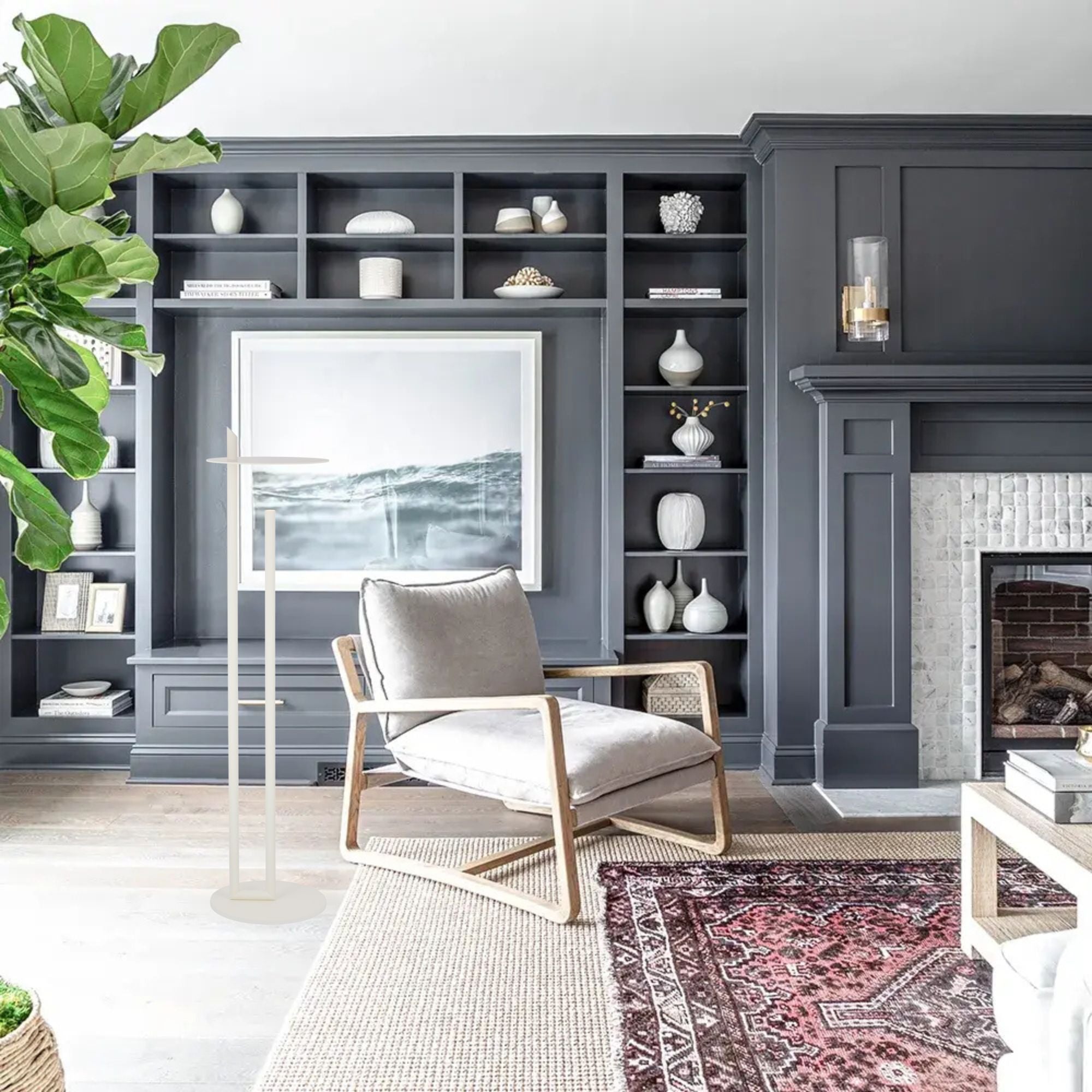 Fielle 65" LED Floor Lamp, 120-240V, Soft White Finish