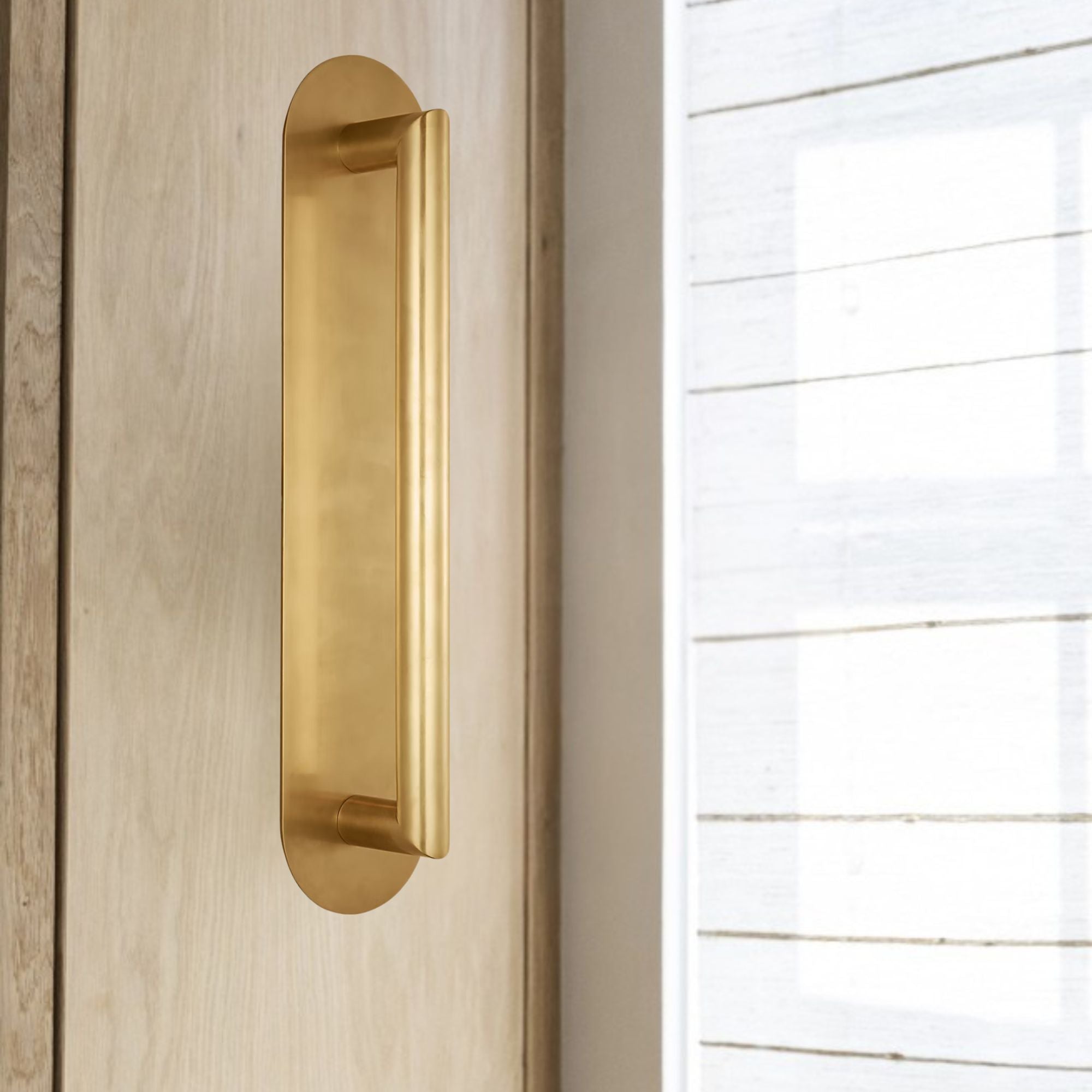 Fielle 23" LED Large Wall Sconce, 120-277V, Natural Brass Finish