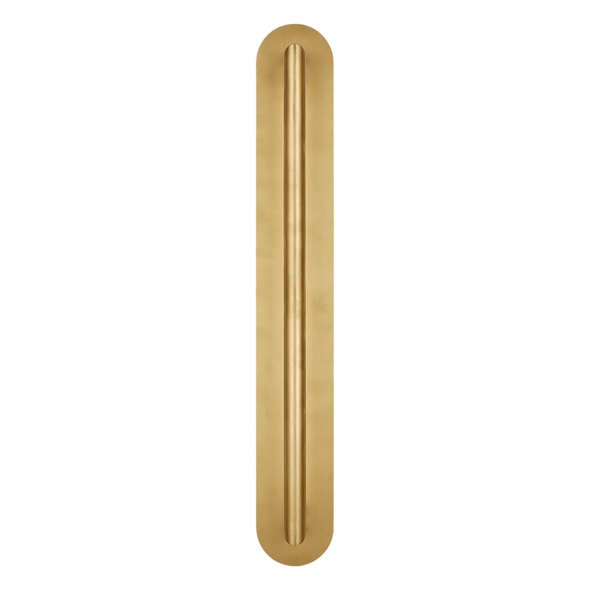 Fielle 35" LED X-Large Wall Sconce, 120-277V, Natural Brass Finish