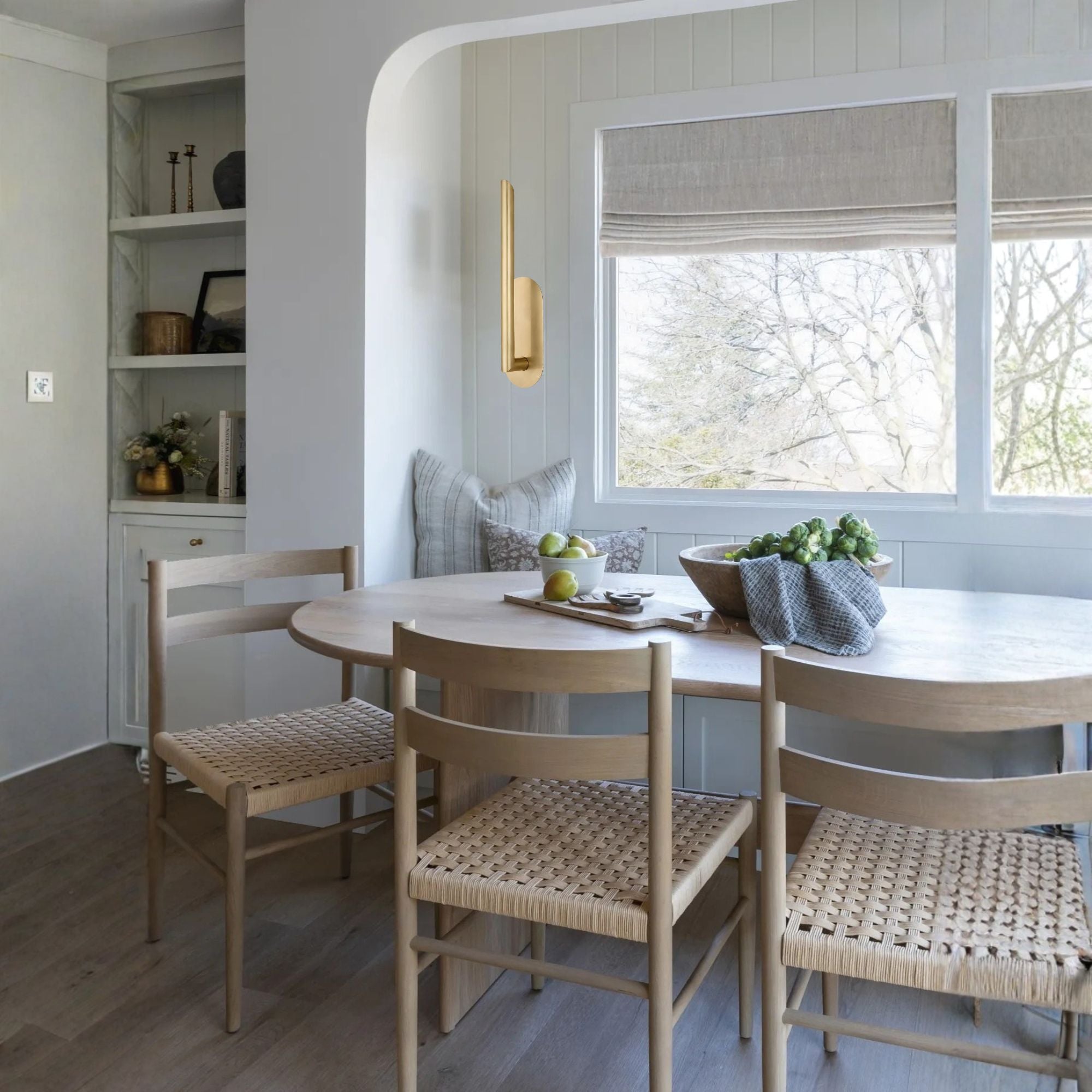 Fielle 21" LED Medium Wall Sconce, 120-277V, Hand Rubbed Antique Brass Finish