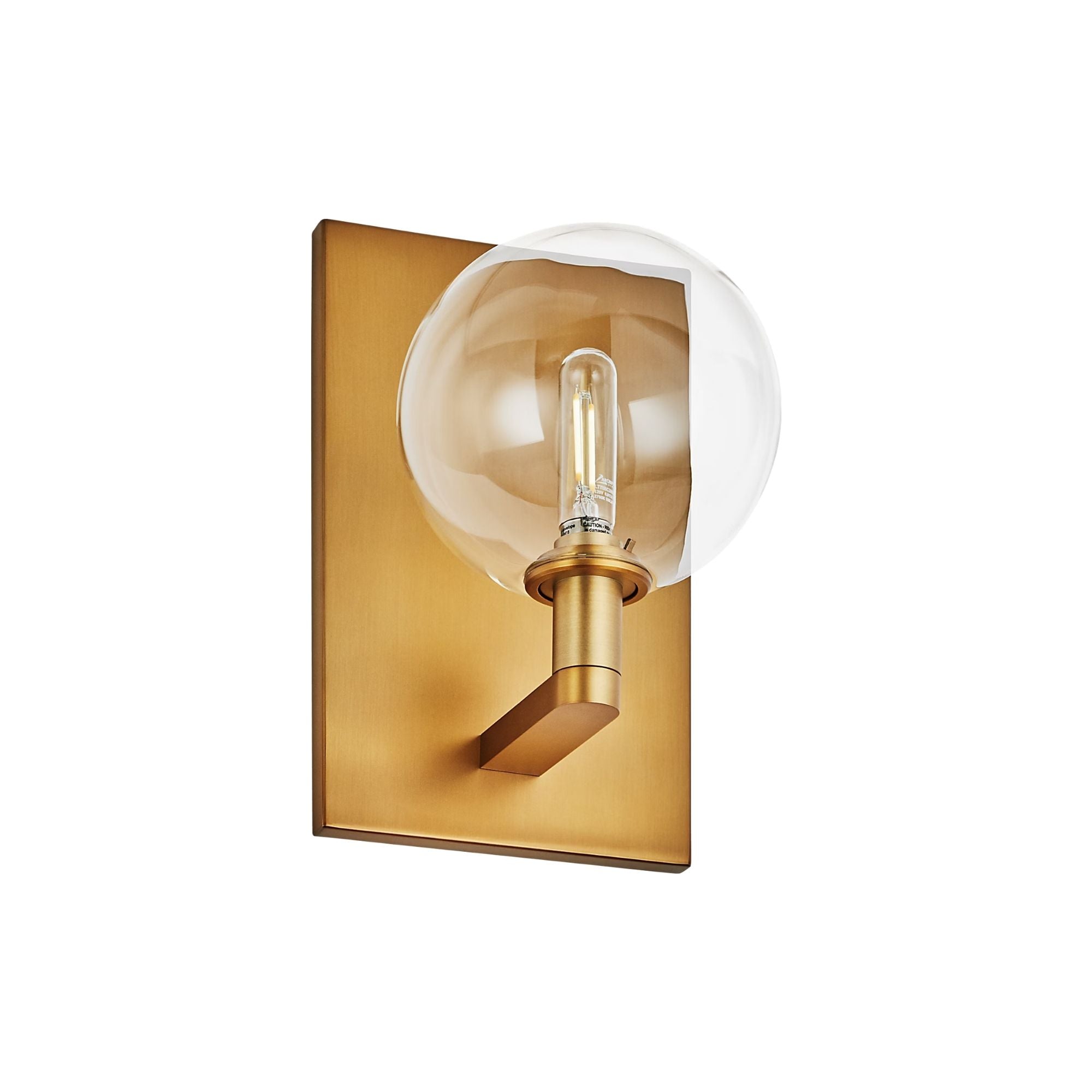 Visual Comfort Modern - Gambit 9" LED Single Wall Sconce, Aged Brass Finish | Bees Lighting