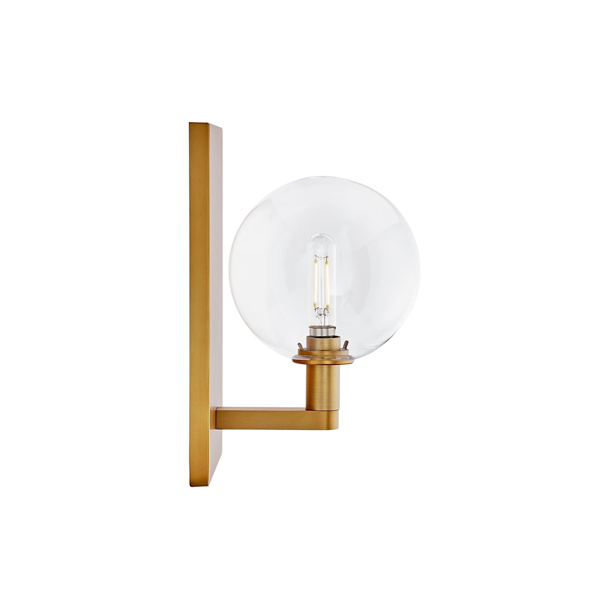 Visual Comfort Modern - Gambit 9" LED Single Wall Sconce, Aged Brass Finish | Bees Lighting