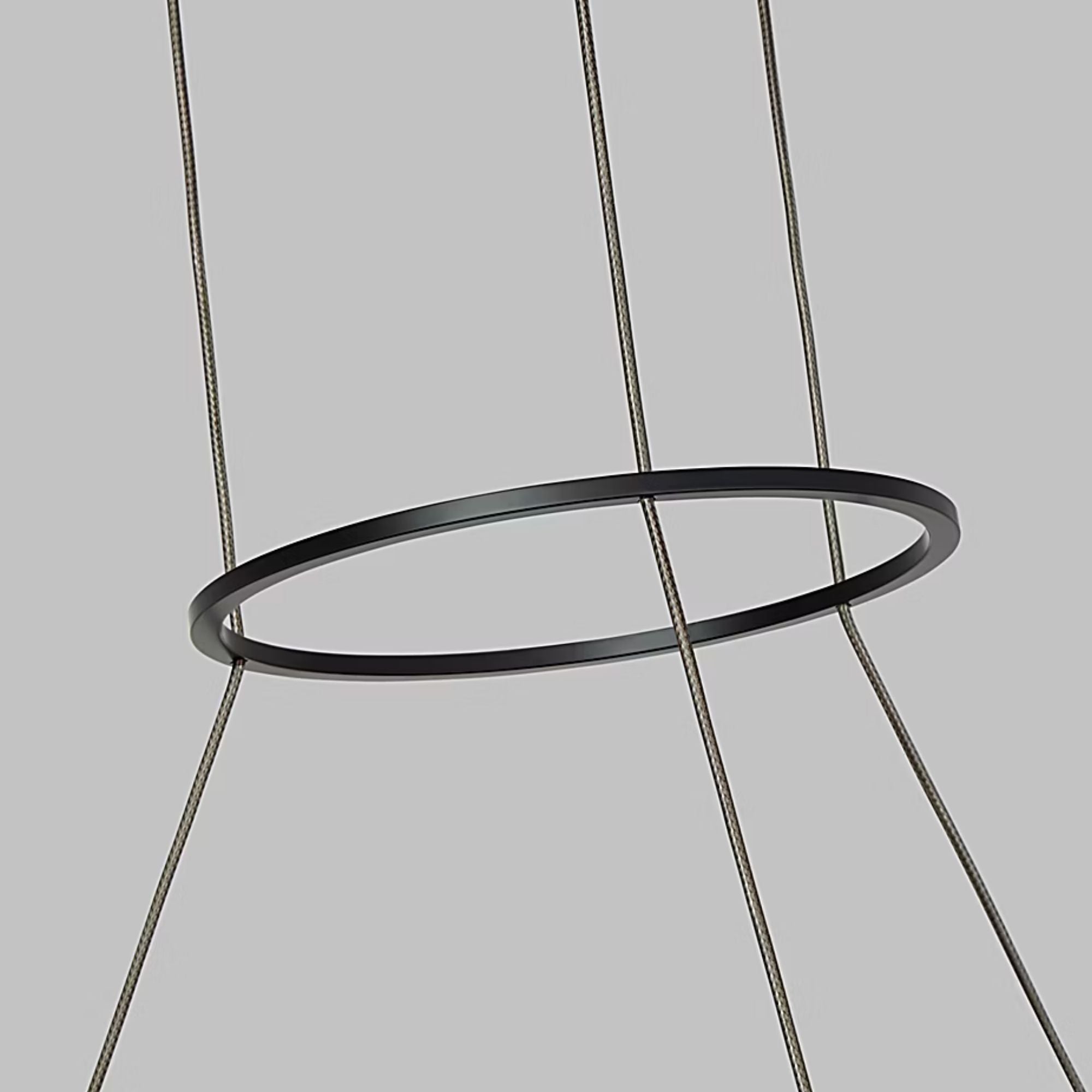 Grace 30" LED Chandelier, Matte Black & Weathered Oak Wood Finish