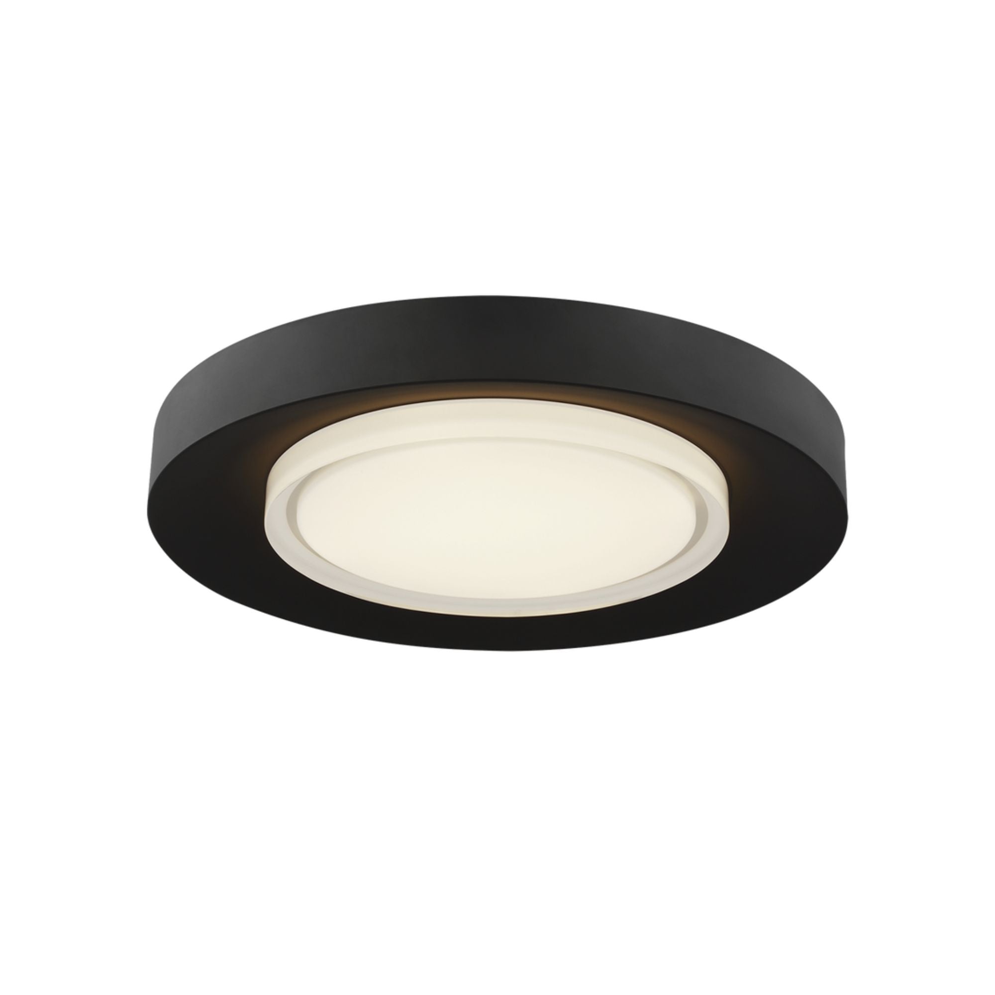 Hilo 16" LED Flush Mount, 120-277V, Nightshade Black Finish