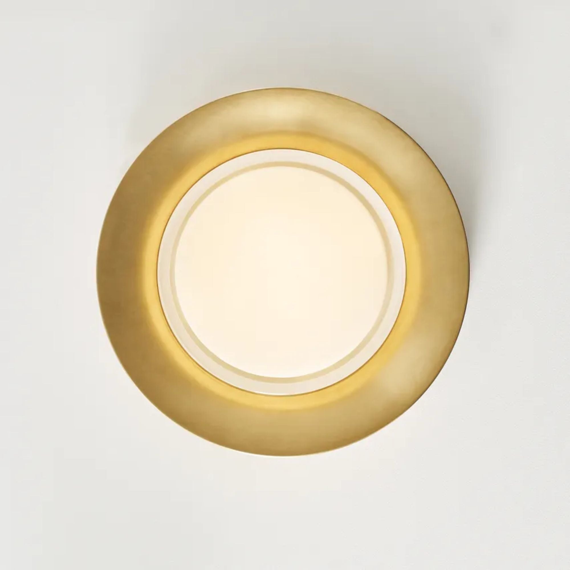 Hilo 16" LED Flush Mount, 120-277V, Natural Brass Finish