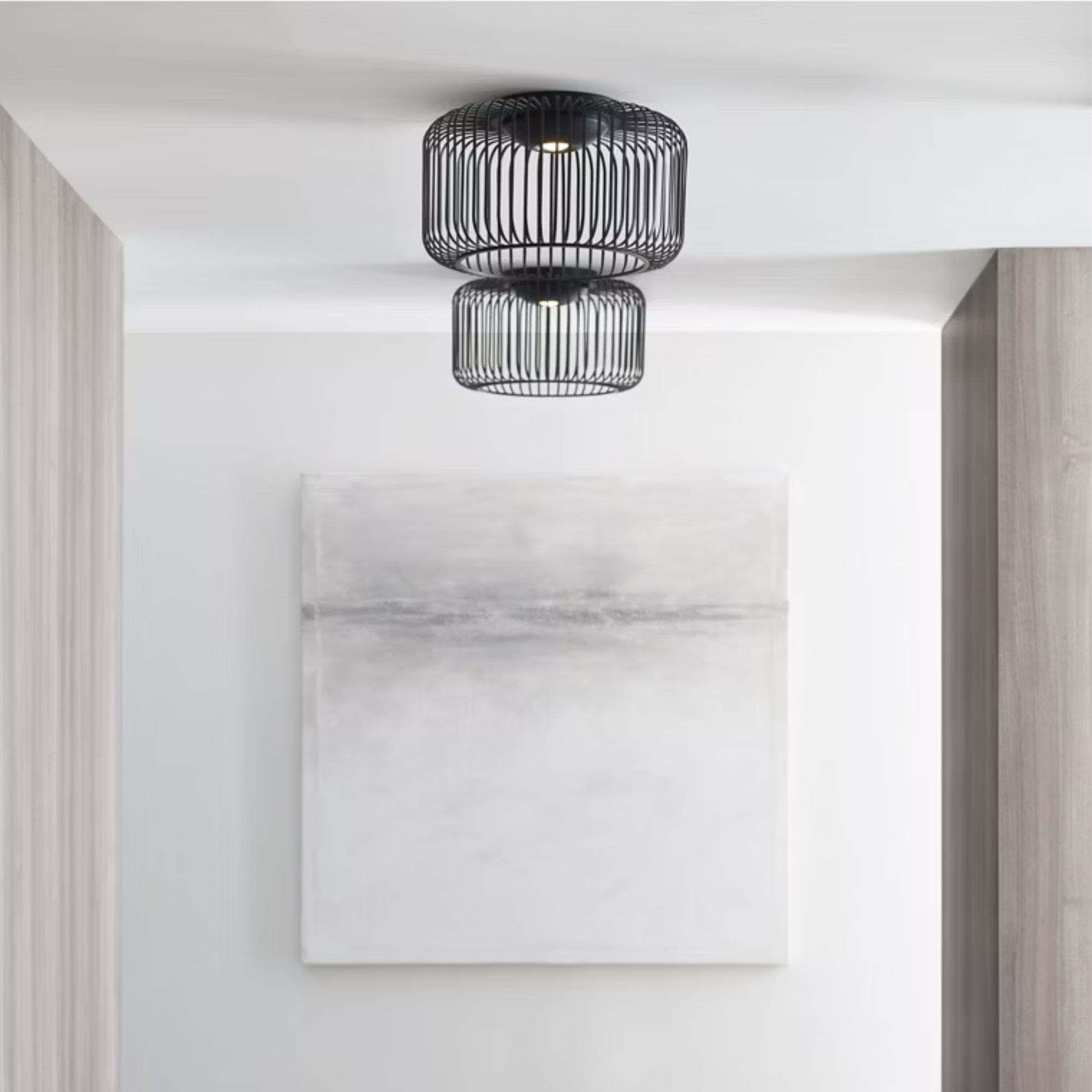 Kai 15" LED Flush Mount, Nightshade Black Finish
