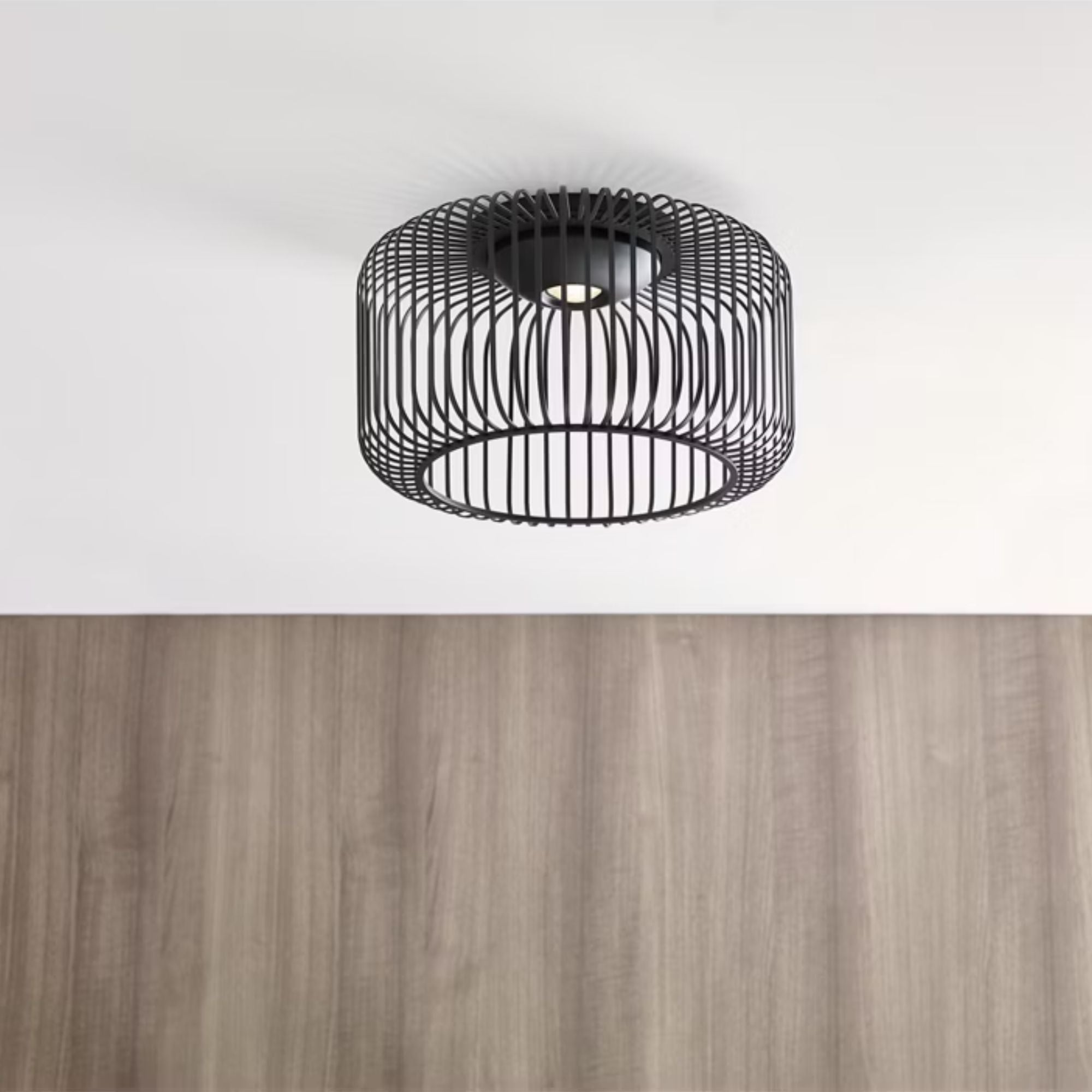 Kai 15" LED Flush Mount, Nightshade Black Finish