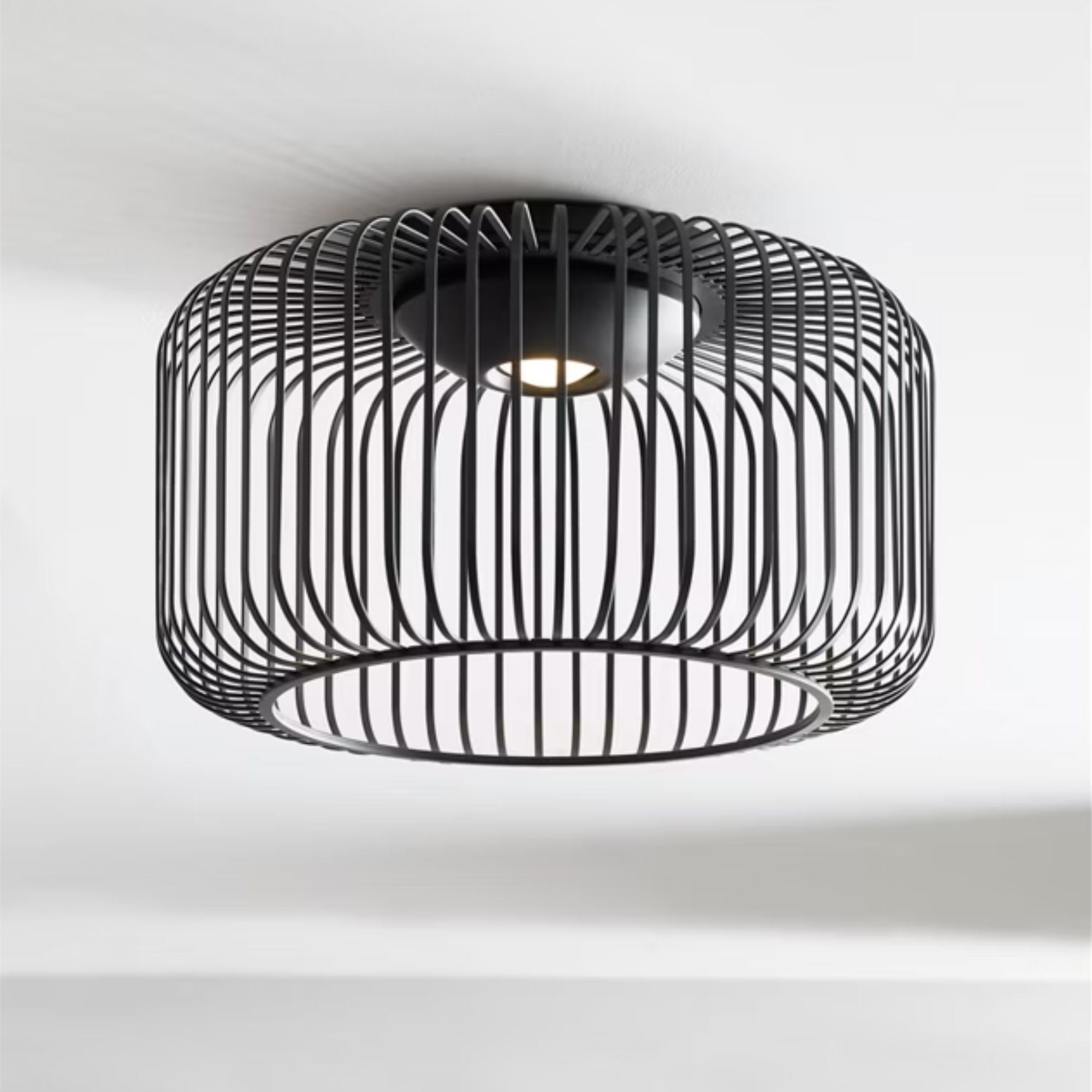Kai 15" LED Flush Mount, Nightshade Black Finish