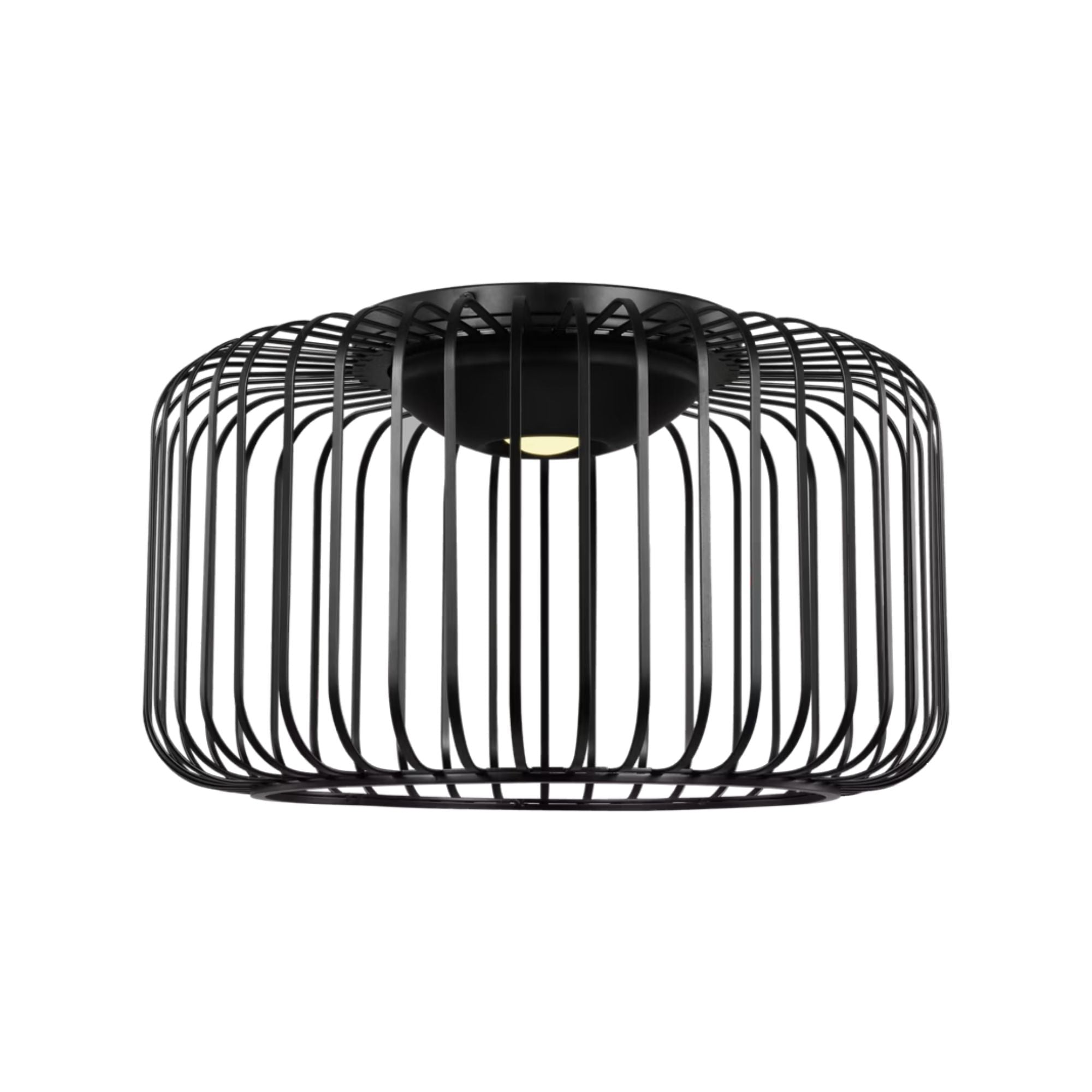 Kai 15" LED Flush Mount, Nightshade Black Finish