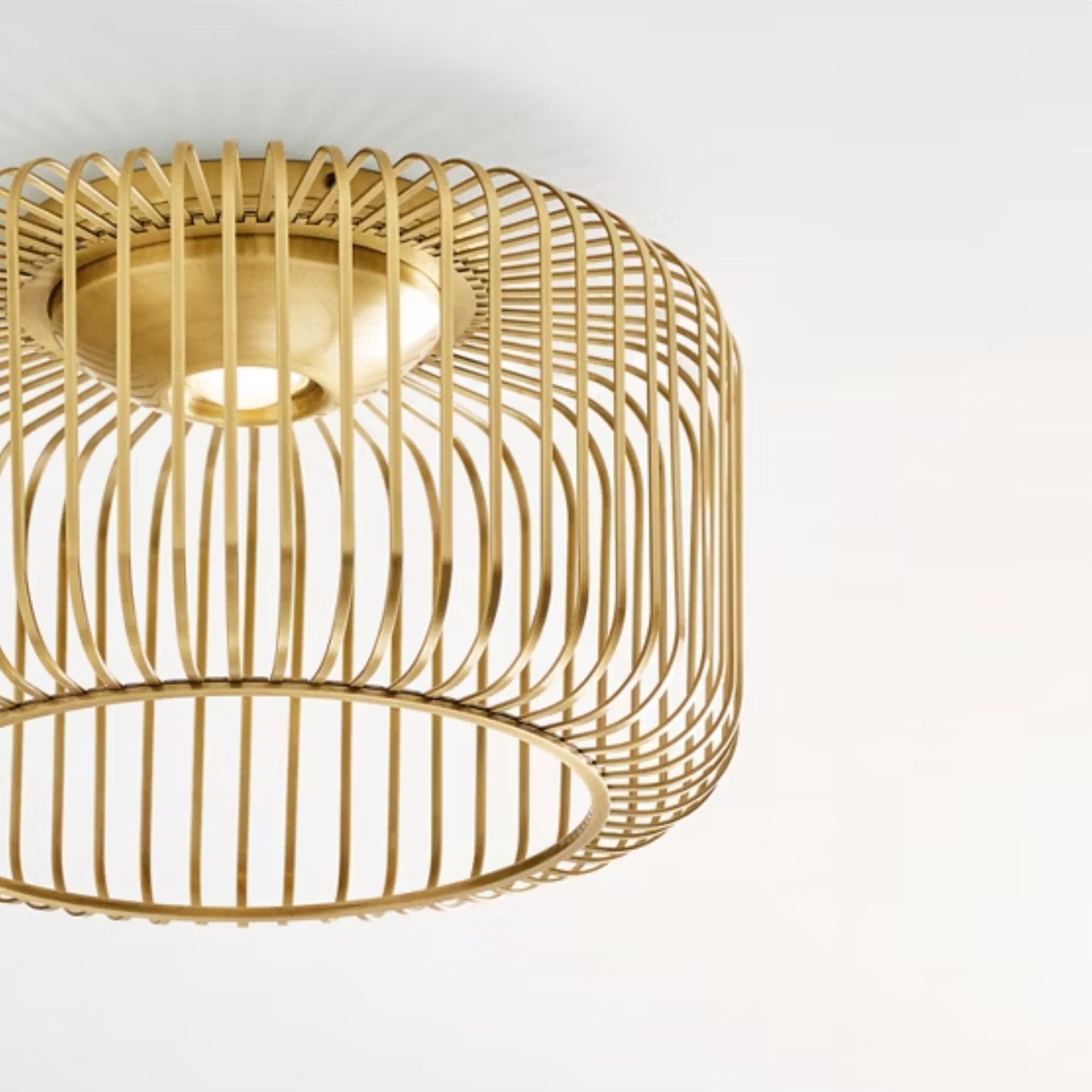 Kai 15" LED Flush Mount, Plated Brass Finish