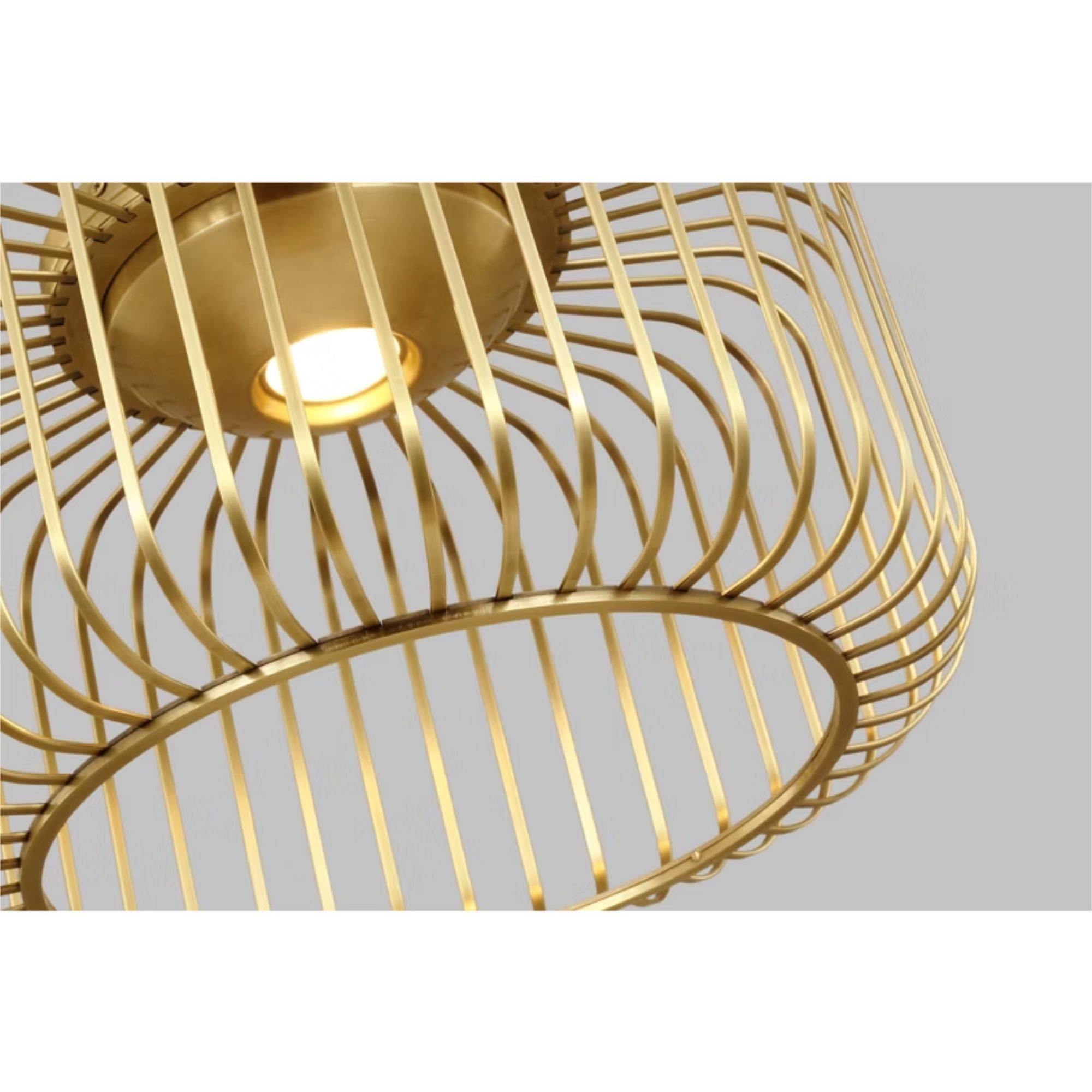 Kai 15" LED Flush Mount, Plated Brass Finish