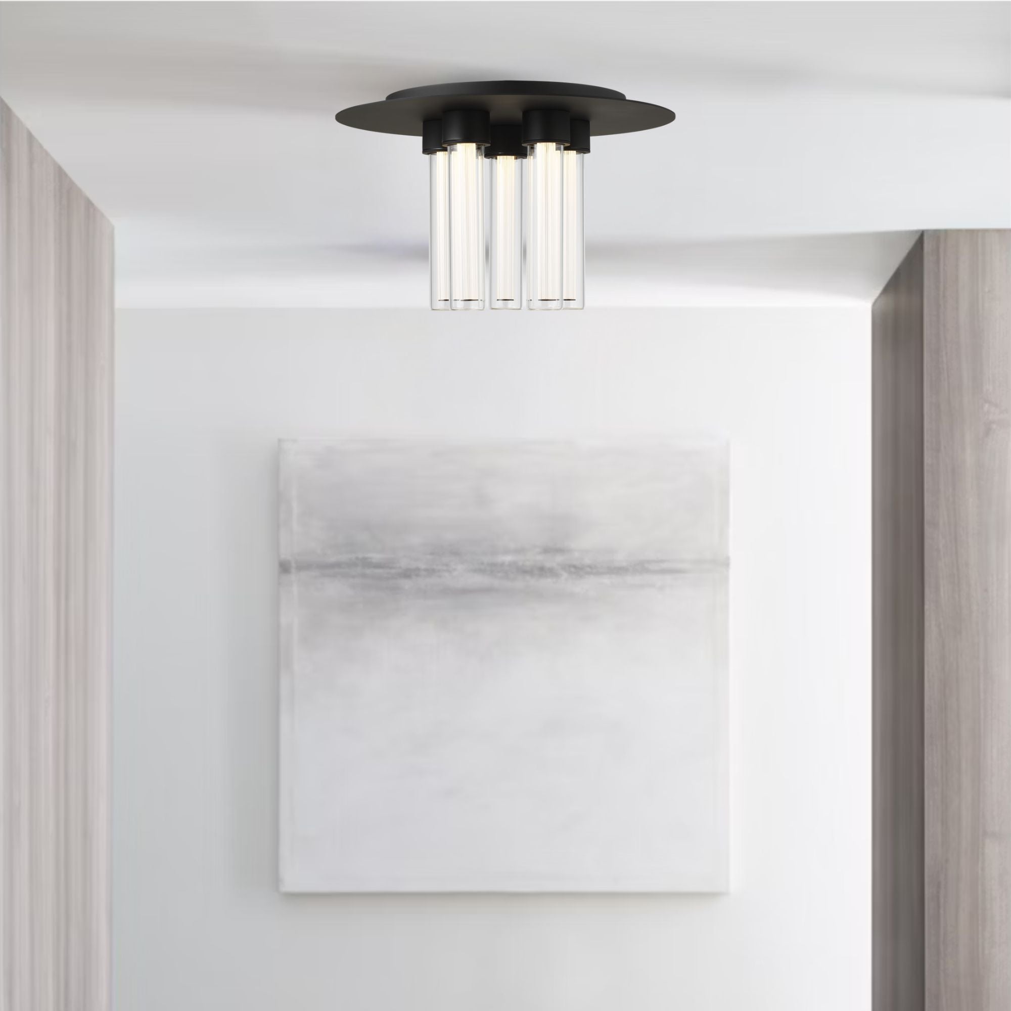 Kola 13" 5-Light LED Flush Mount, 120V, Nightshade Black Finish