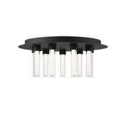 Kola 22" 9-Light LED Flush Mount, 120V, Nightshade Black Finish