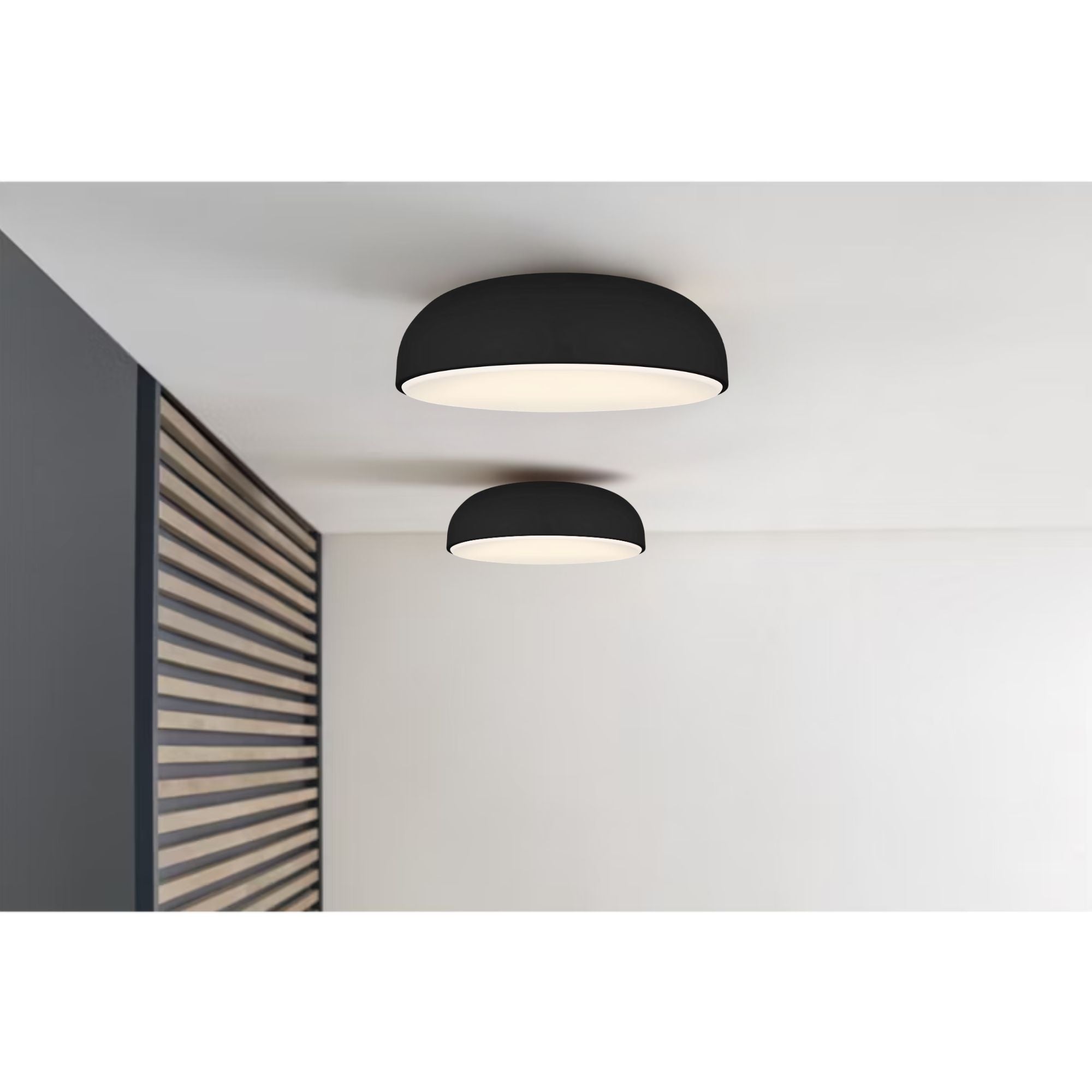 Kosa 13" LED Flush Mount, 277V, Nightshade Black Finish