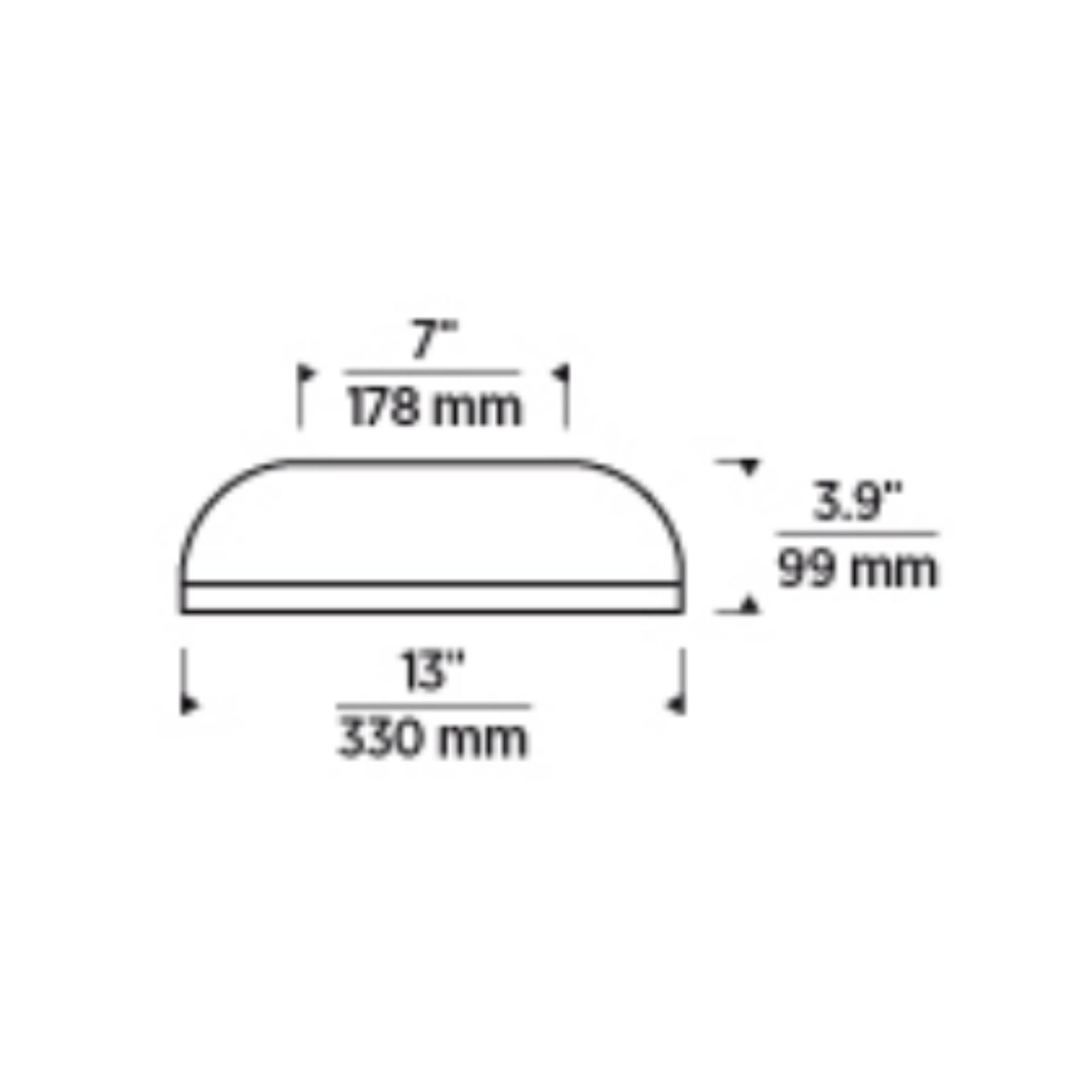 Kosa 13" LED Flush Mount, 277V, Nightshade Black Finish