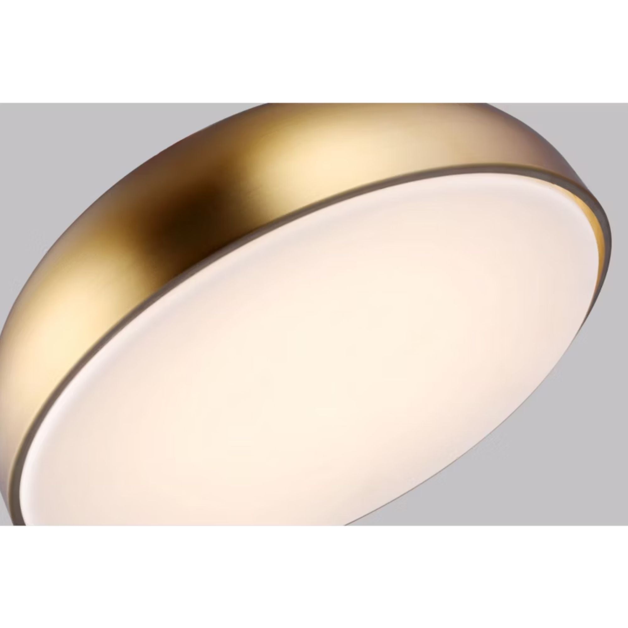 Kosa 13" LED Flush Mount, 277V, Aged Brass Finish