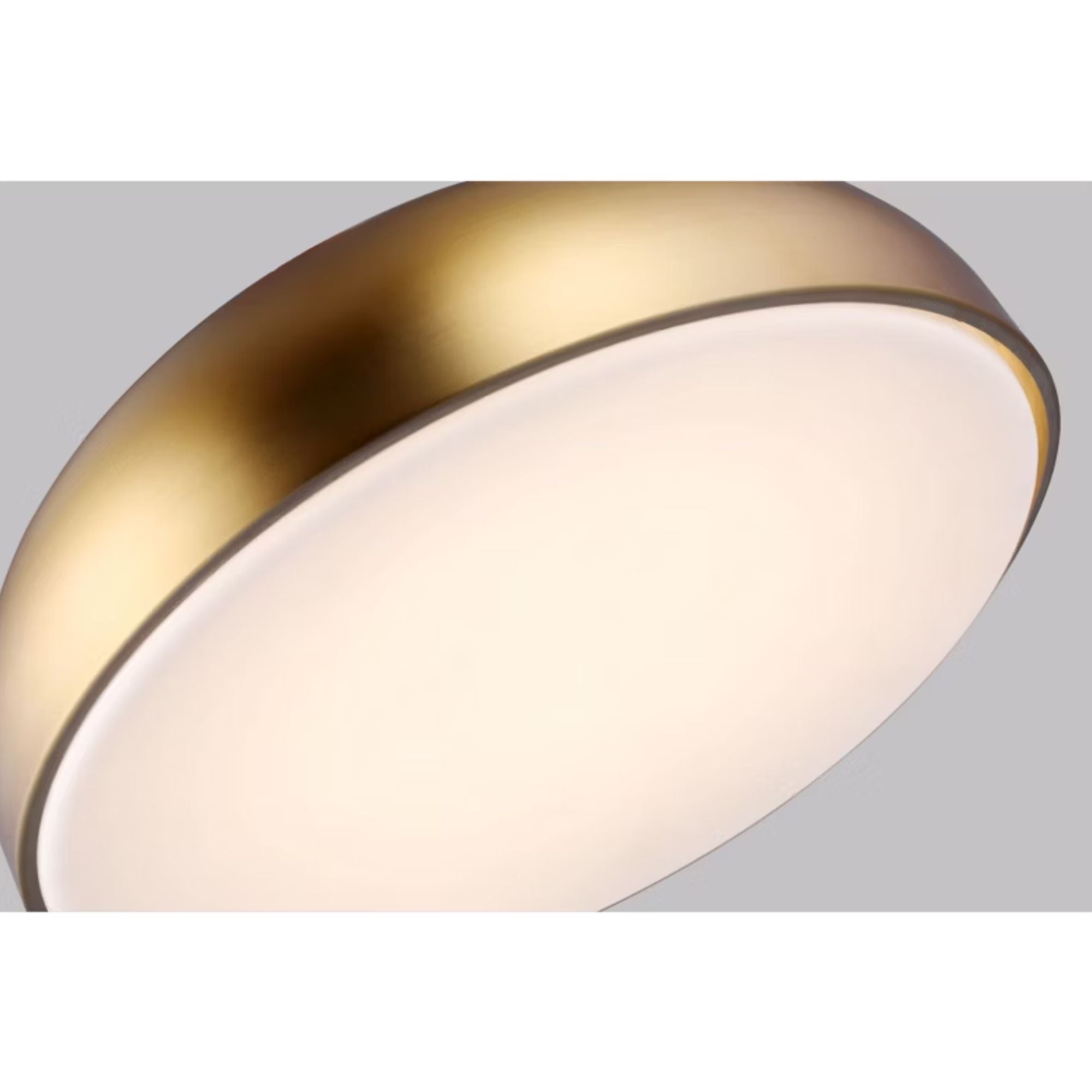 Kosa 13" LED Flush Mount, 277V, Aged Brass Finish