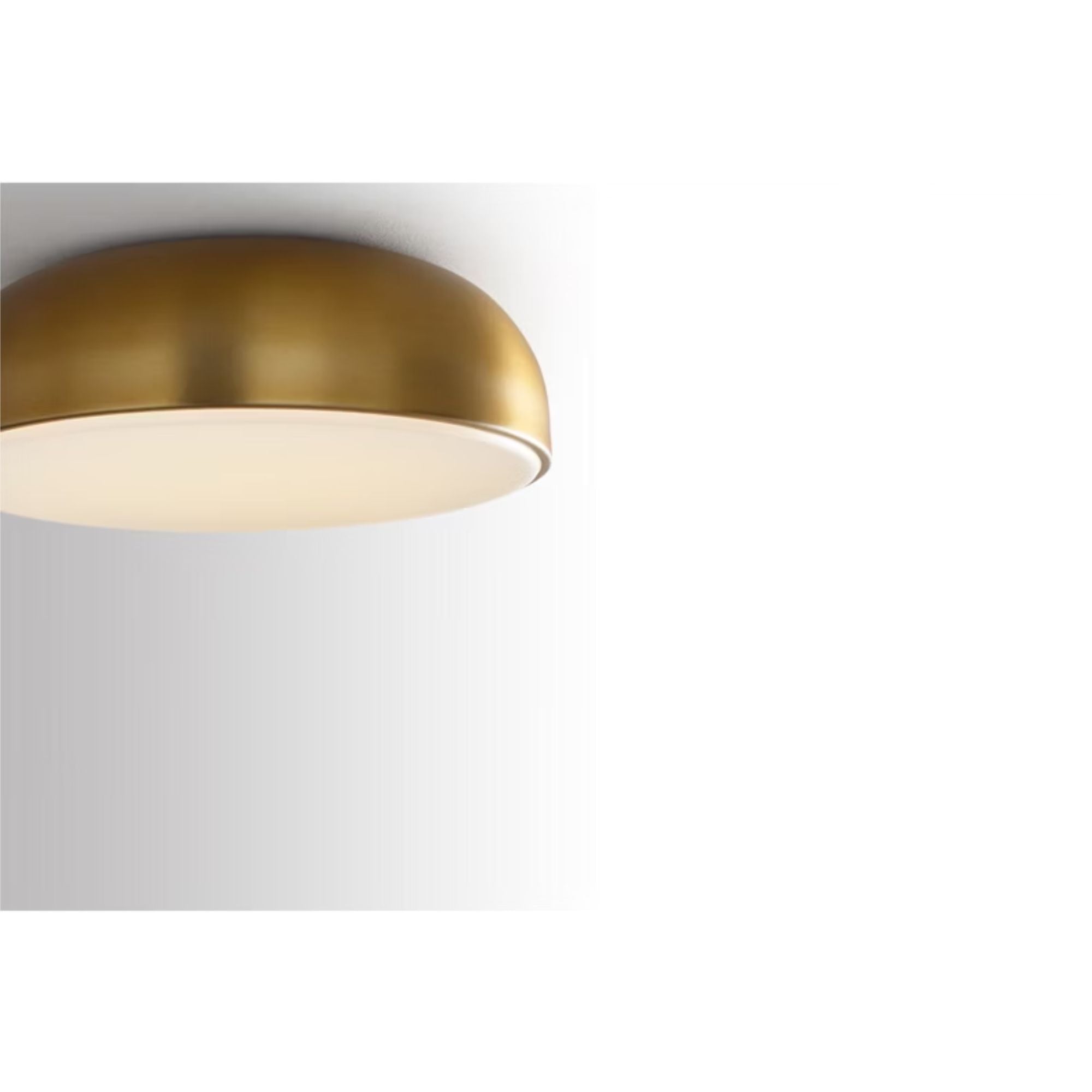 Kosa 13" LED Flush Mount, 277V, Aged Brass Finish