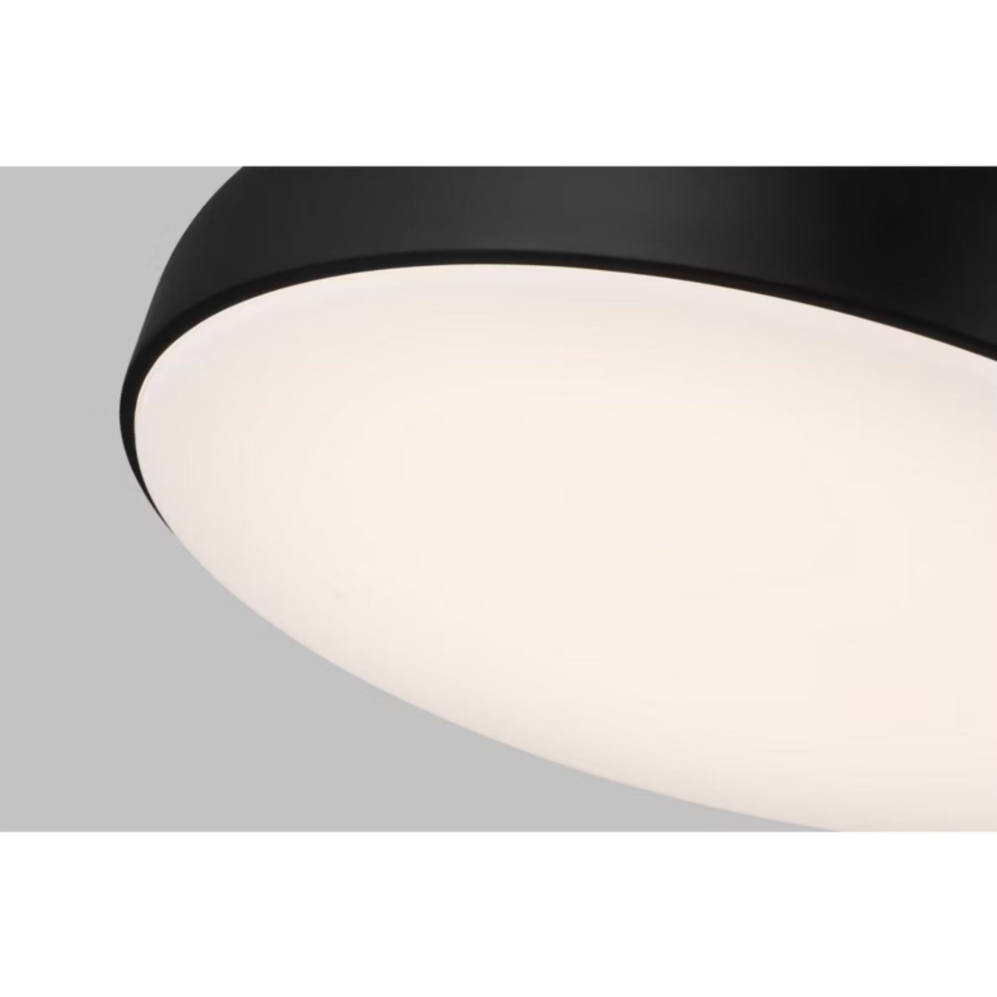 Kosa 18" LED Flush Mount, Nightshade Black Finish