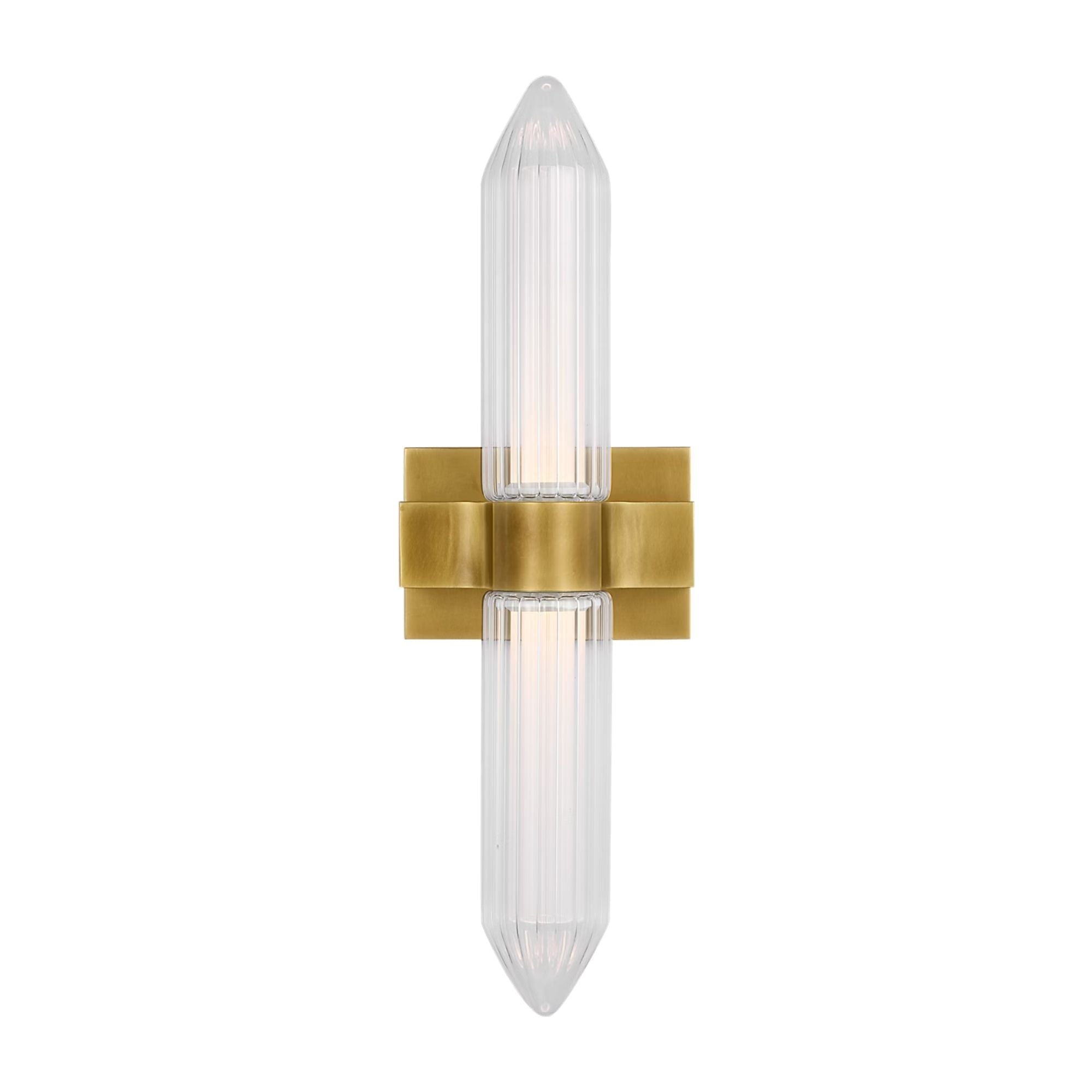 Langston 23" LED Bath Sconce, 277V, Plated Brass Finish