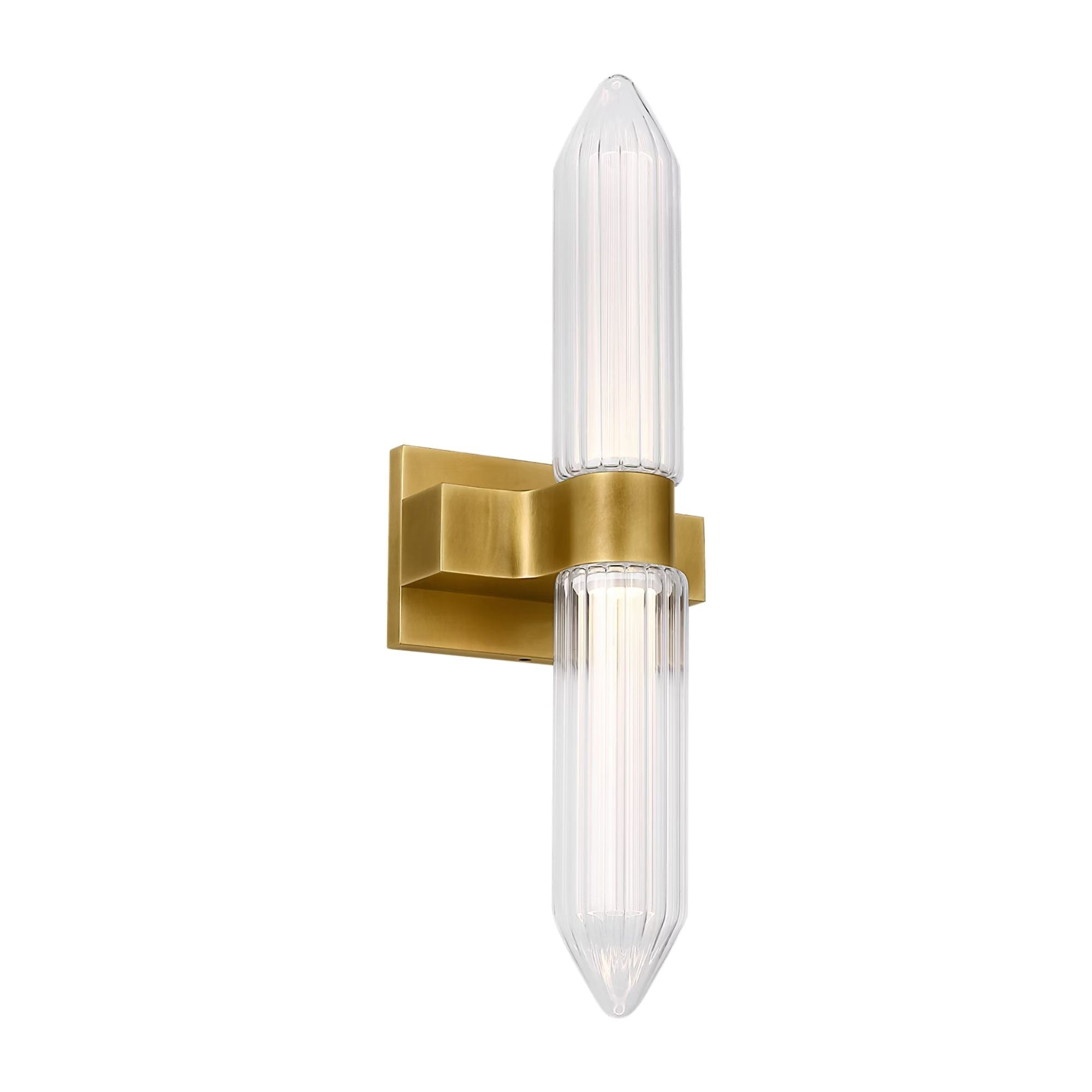 Langston 23" LED Bath Sconce, 120V, Plated Brass Finish