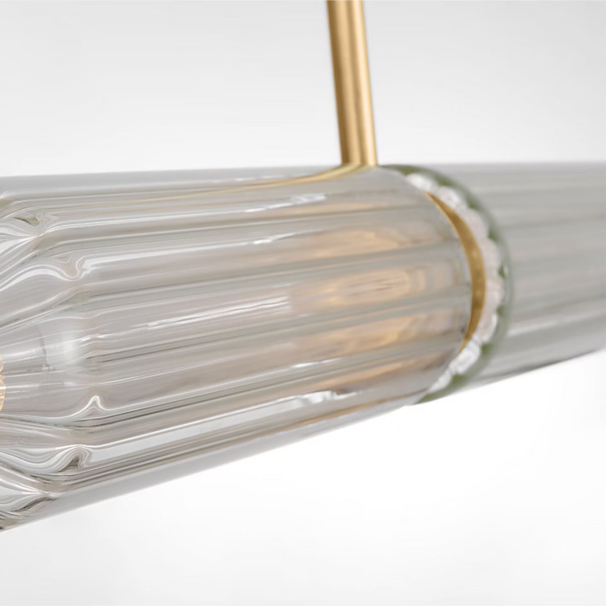 Langston 61" LED X-Large Linear Chandelier, 277V, Plated Brass Finish