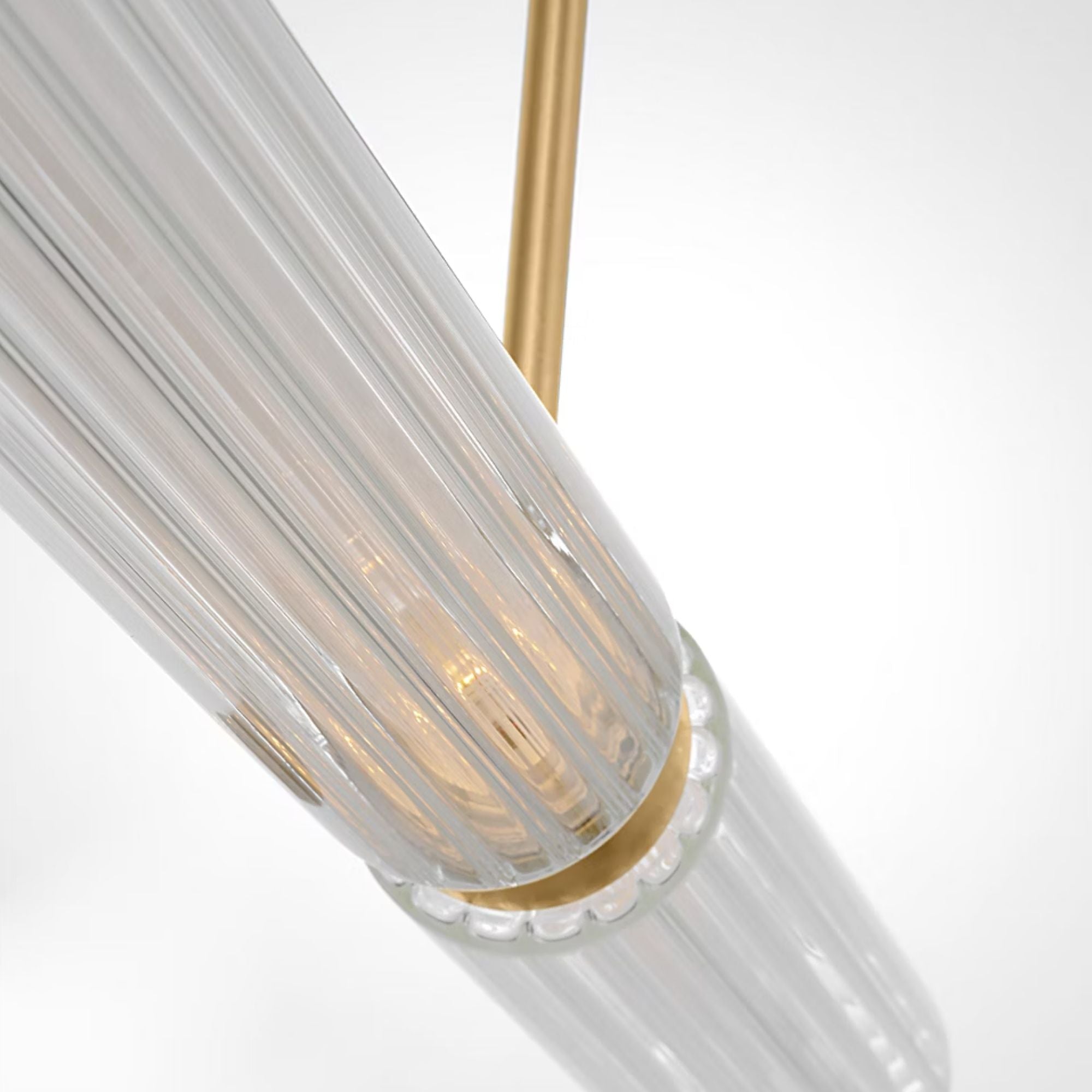 Langston 61" LED X-Large Linear Chandelier, 277V, Plated Brass Finish