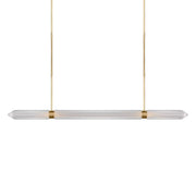 Visual Comfort Modern Langston 61in. Linear Chandelier, Plated Brass