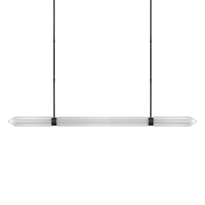 Langston 61" LED X-Large Linear Chandelier, 120V, Plated Dark Bronze Finish