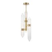 Visual Comfort Modern Langston 34" LED Pendant, 277V, Plated Brass Finish