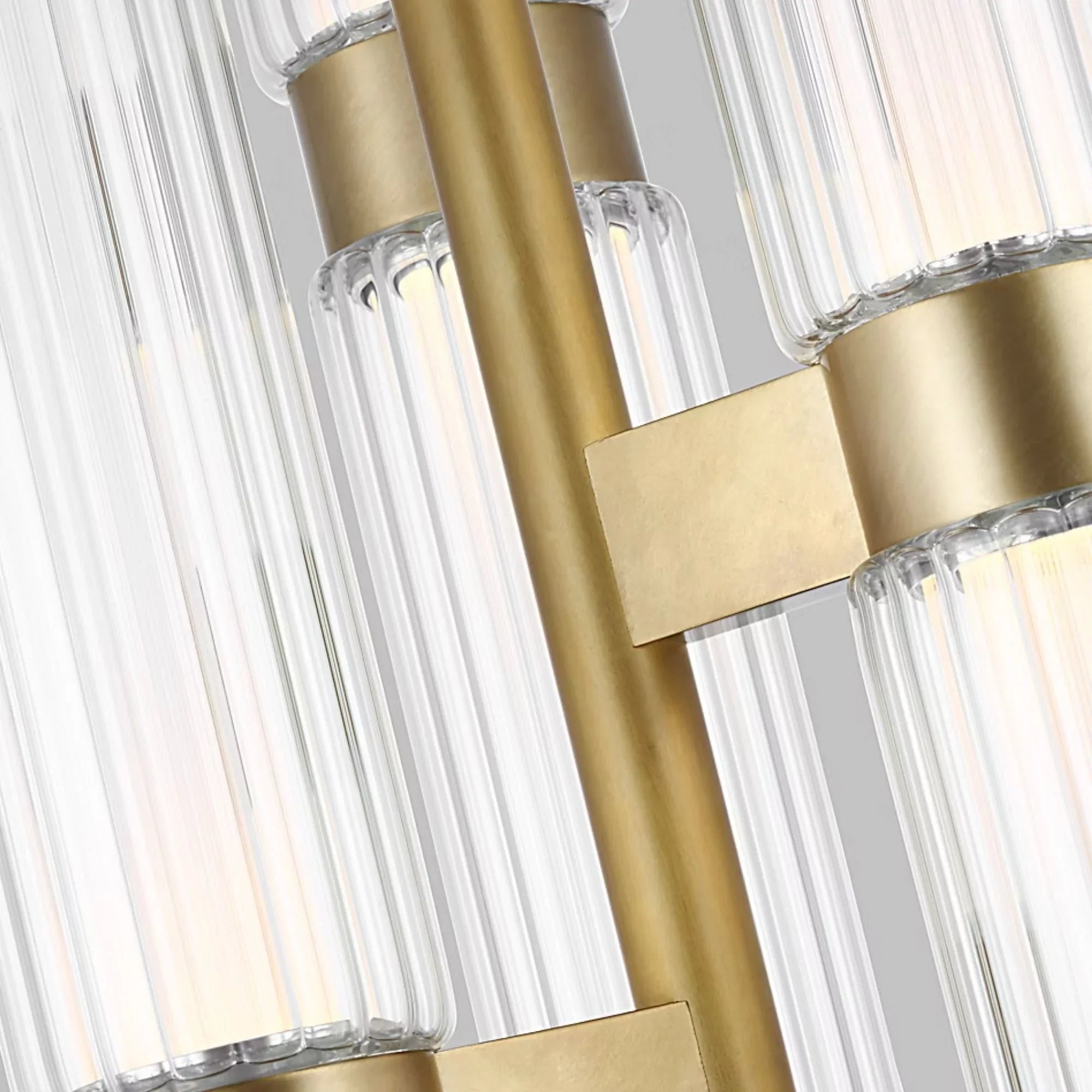 Visual Comfort Modern Langston 34" LED Pendant, 277V, Plated Brass Finish