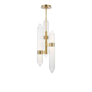 Langston 34" LED Pendant, 120V, Plated Brass Finish