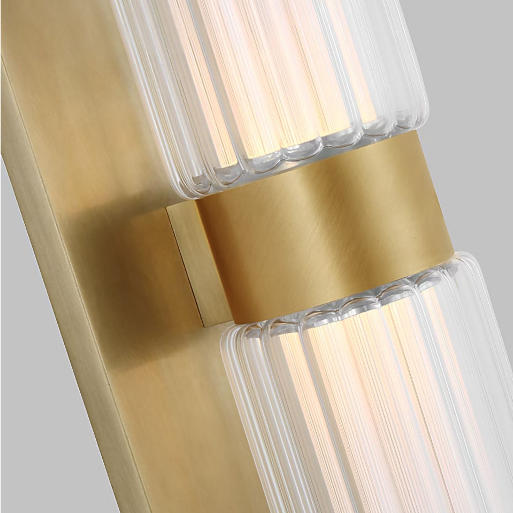 Langston 18" LED Bath Sconce, 120V, Plated Brass Finish