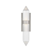 Visual Comfort Modern Langston 18" LED Bath Sconce, 120V, Polished Nickel Finish