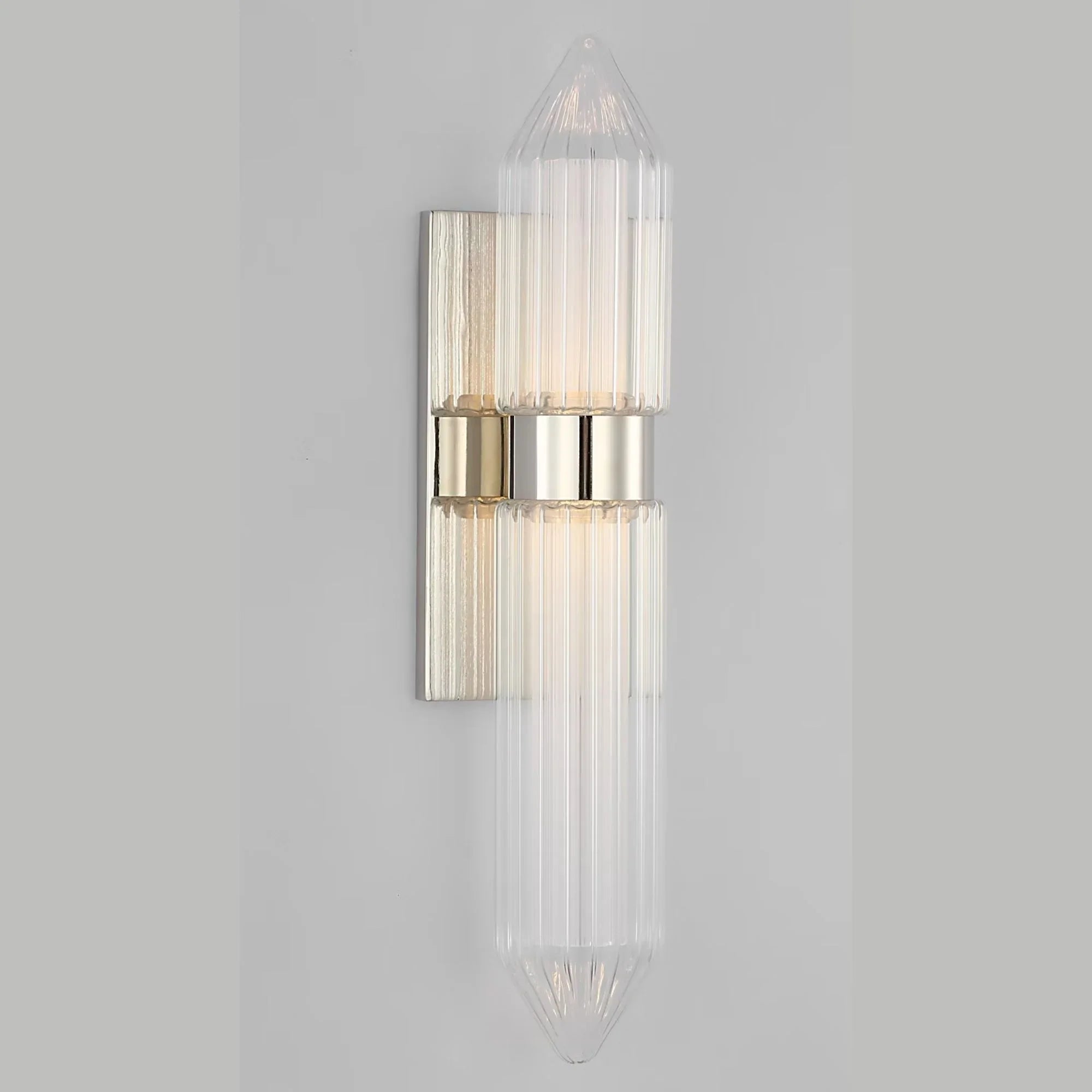 Visual Comfort Modern Langston 18" LED Bath Sconce, 120V, Polished Nickel Finish