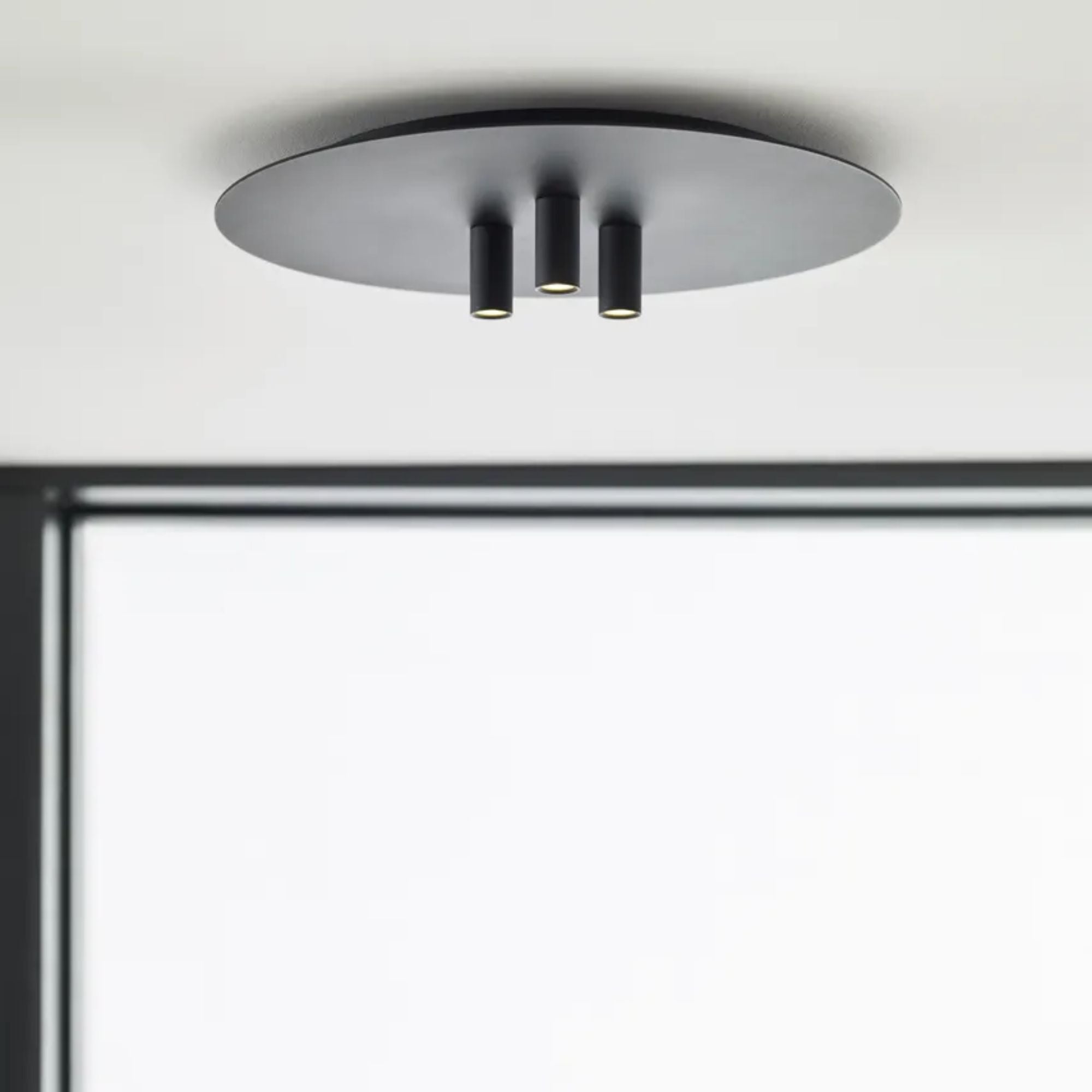 Ponte 16" LED Flush Mount, 277V, Nightshade Black Finish