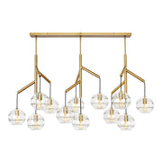 Visual Comfort Modern - Sedona 63" 12-Light LED Triple Chandelier, Aged Brass Finish | Bees Lighting