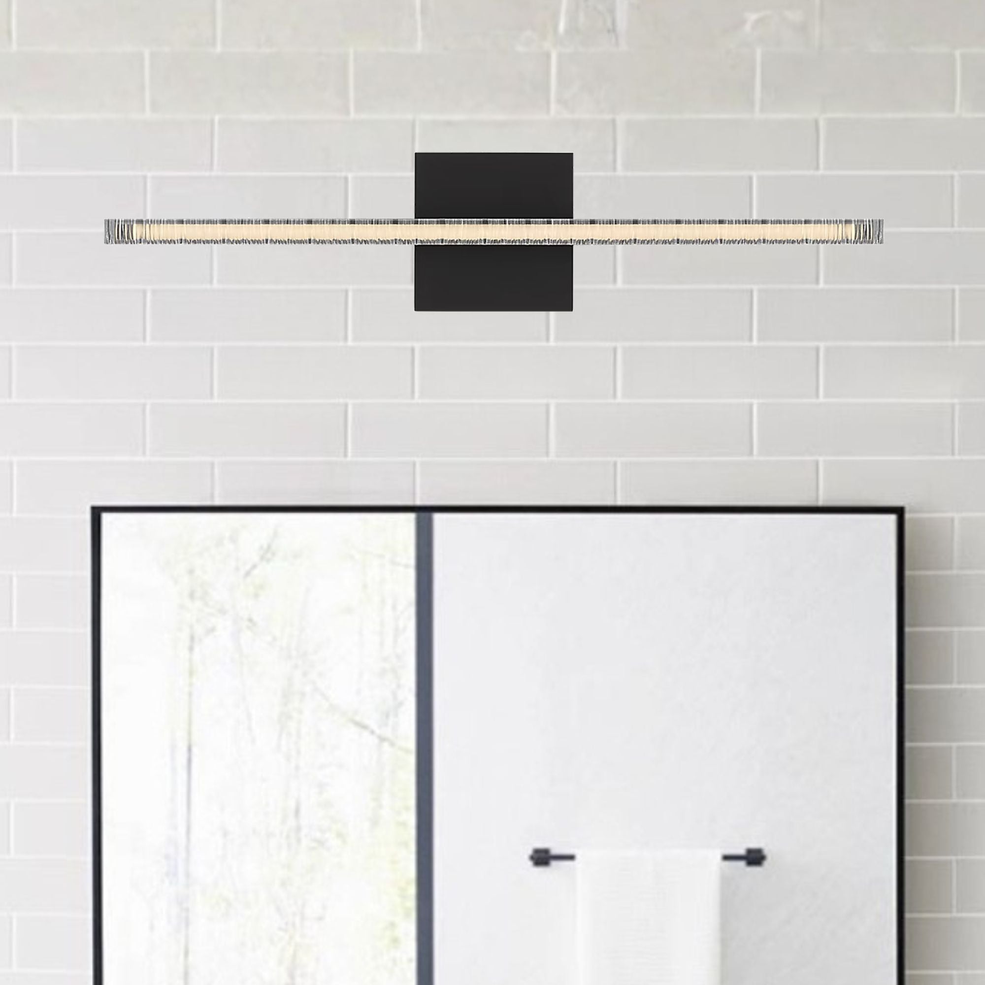 Serre 24" LED Linear Bath Vanity, 120-277V, Nightshade Black Finish