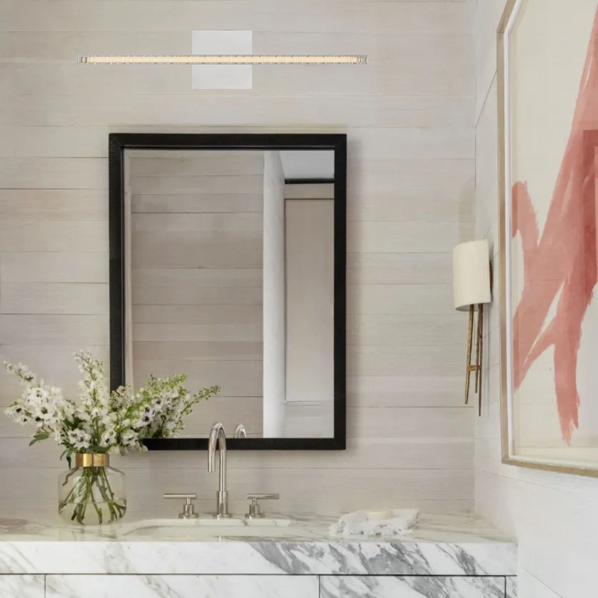 Serre 24" LED Linear Bath Vanity, 120-277V, Polished Nickel Finish