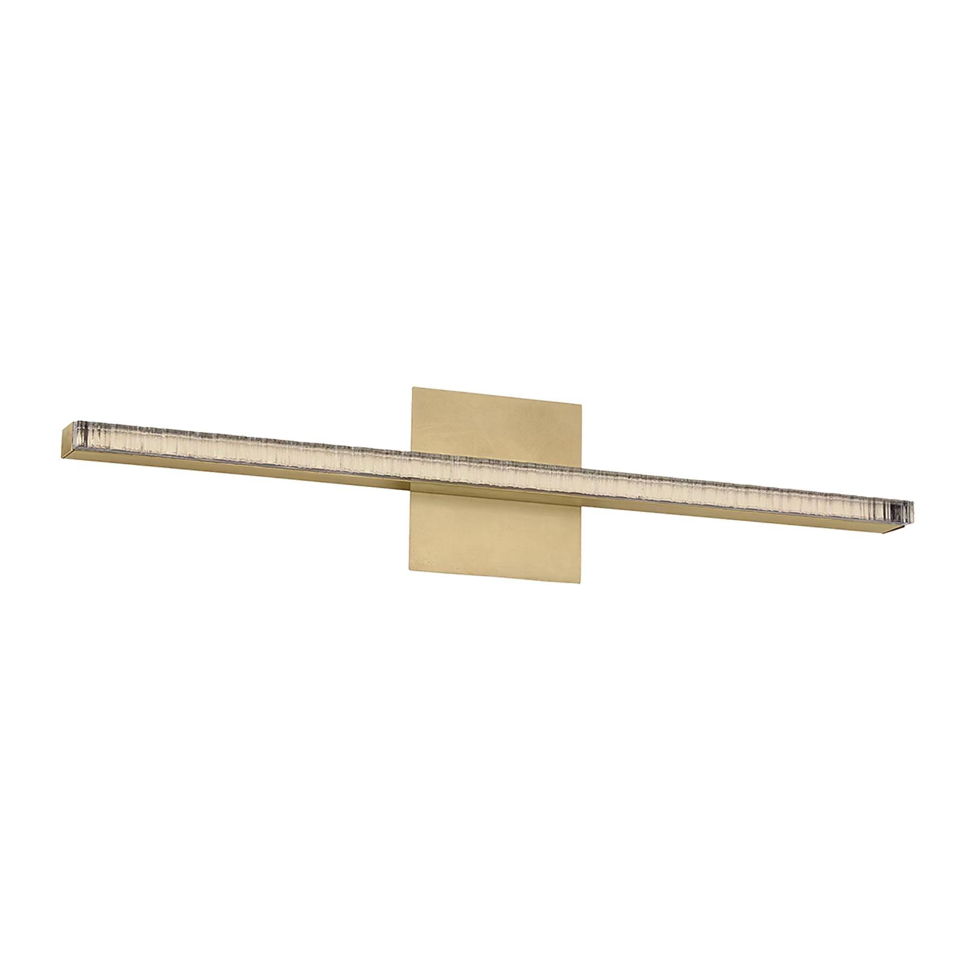 Serre 24" LED Linear Bath Vanity, 120-277V, Natural Brass Finish