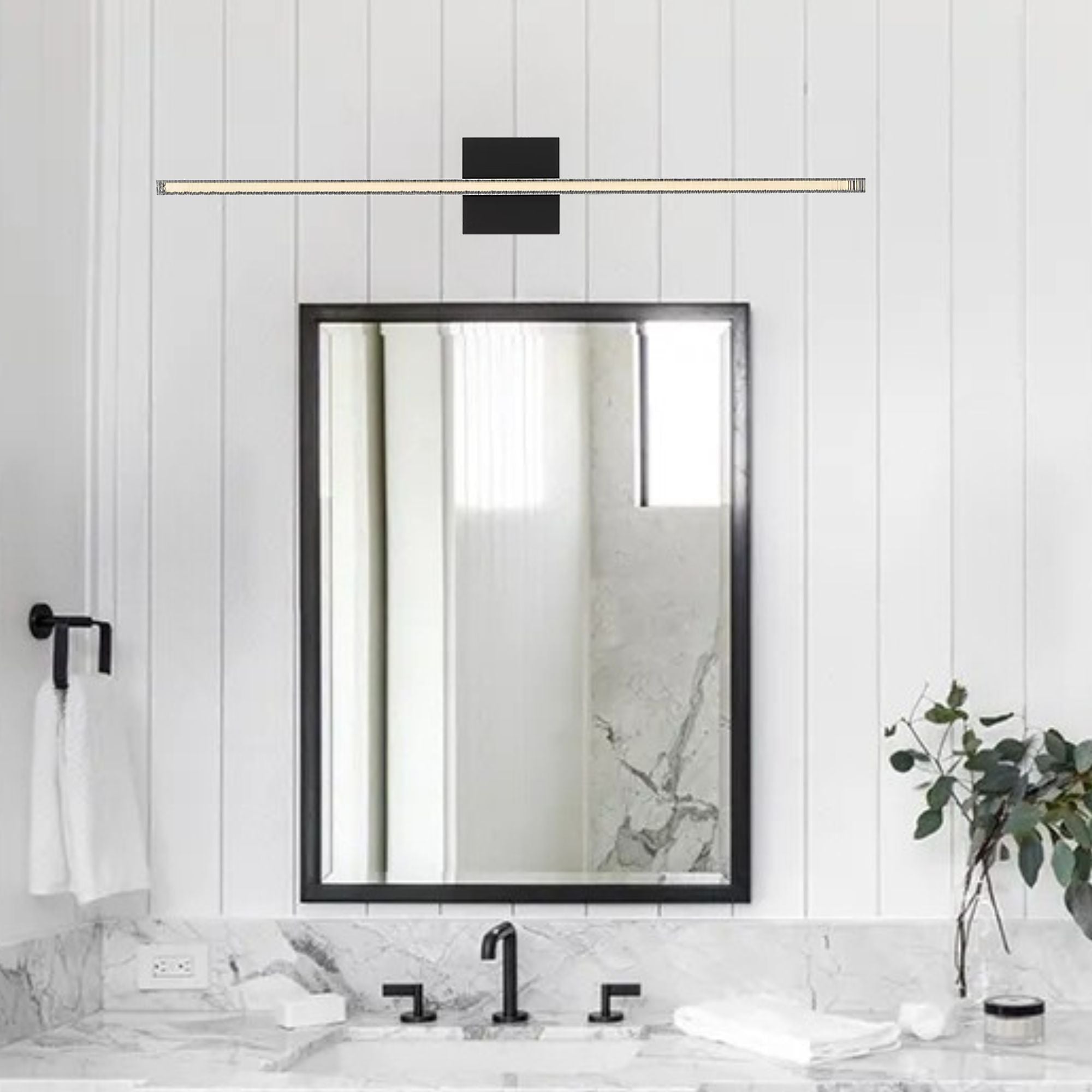 Serre 36" LED Linear Bath Vanity, 120-277V, Nightshade Black Finish