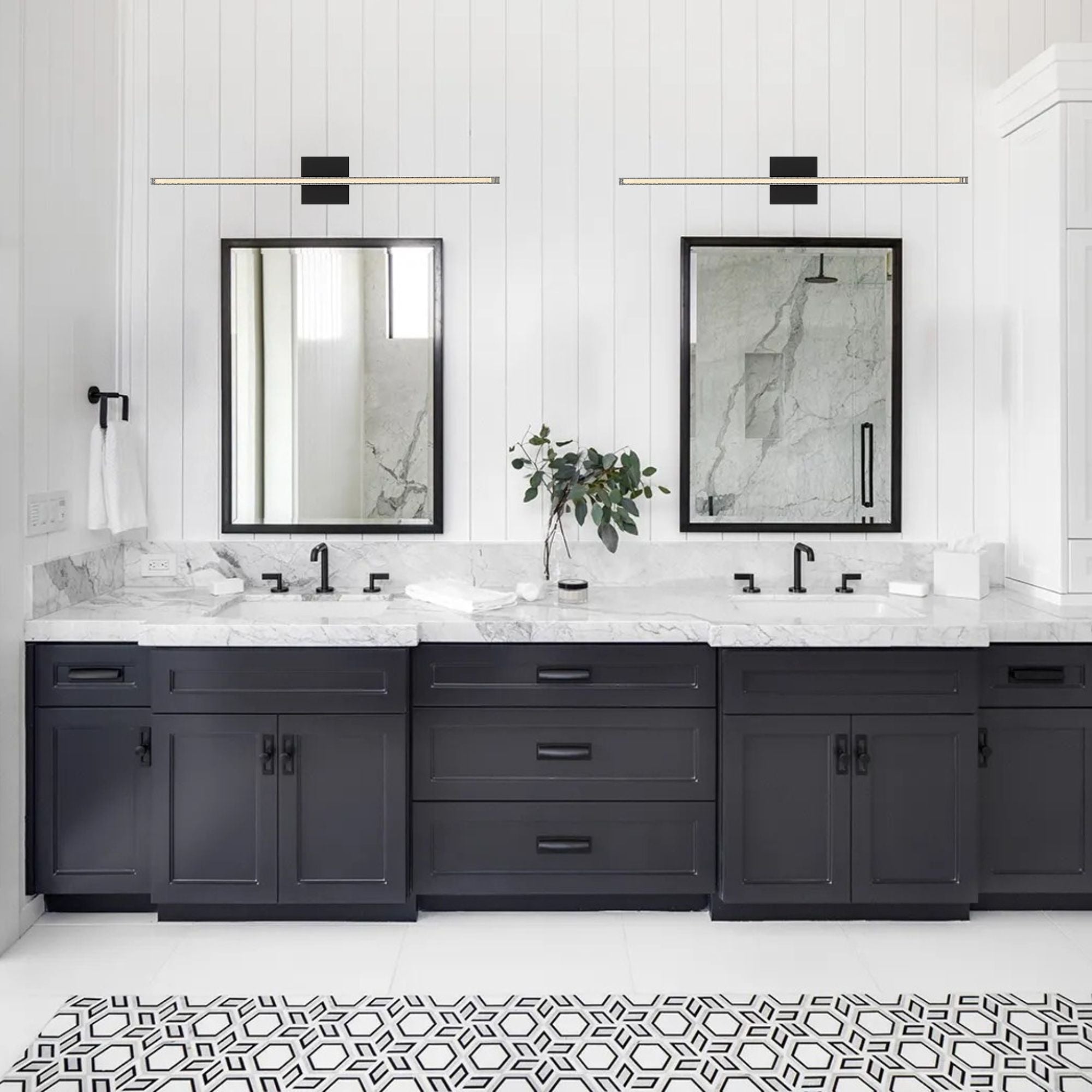 Serre 36" LED Linear Bath Vanity, 120-277V, Nightshade Black Finish