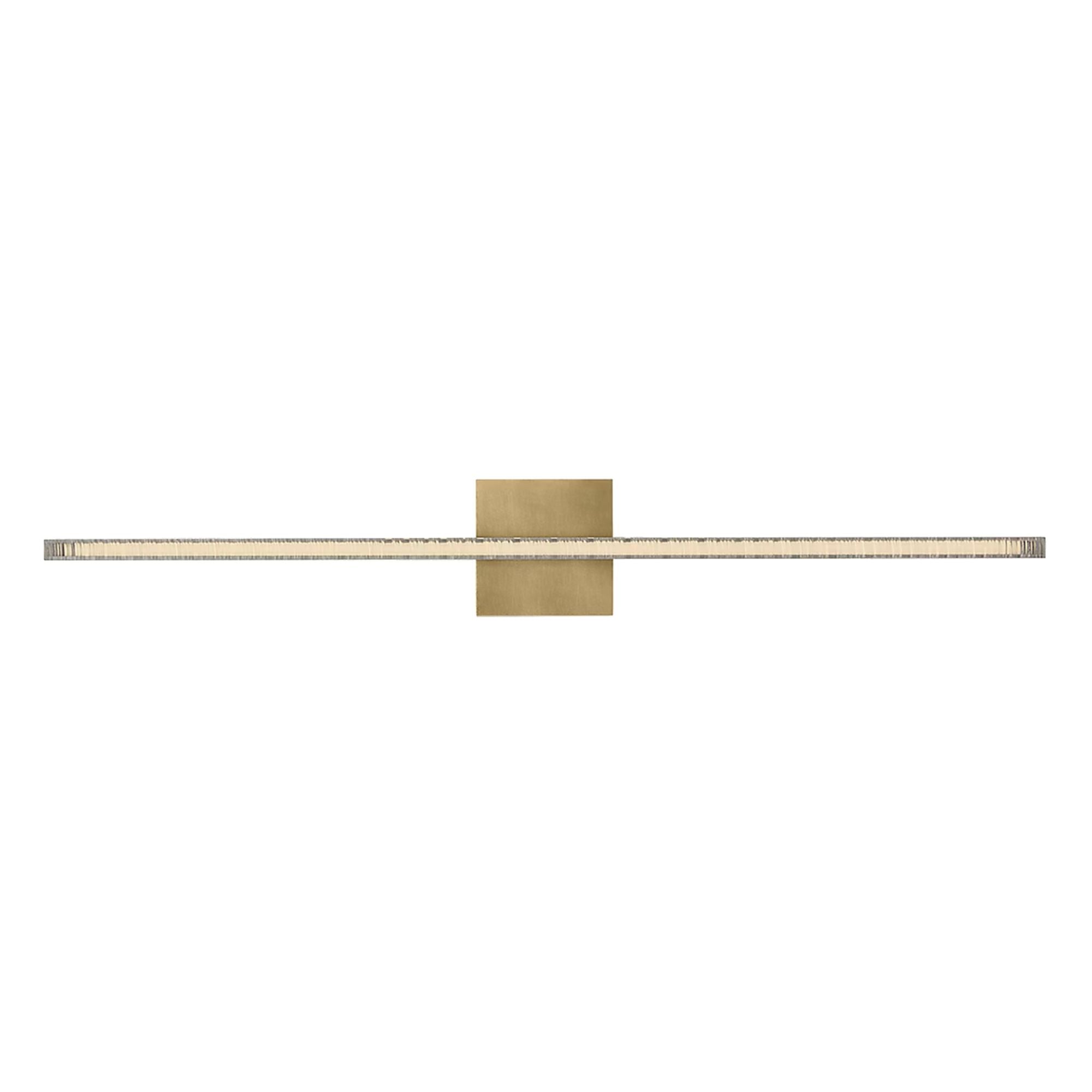 Serre 36" LED Linear Bath Vanity, 120-277V, Natural Brass Finish