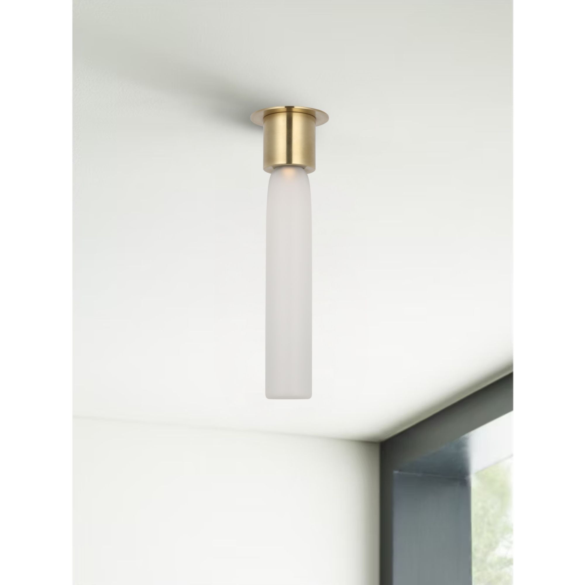Volver 16" LED Medium Flush Mount, 120-277V, Hand Rubbed Antique Brass Finish