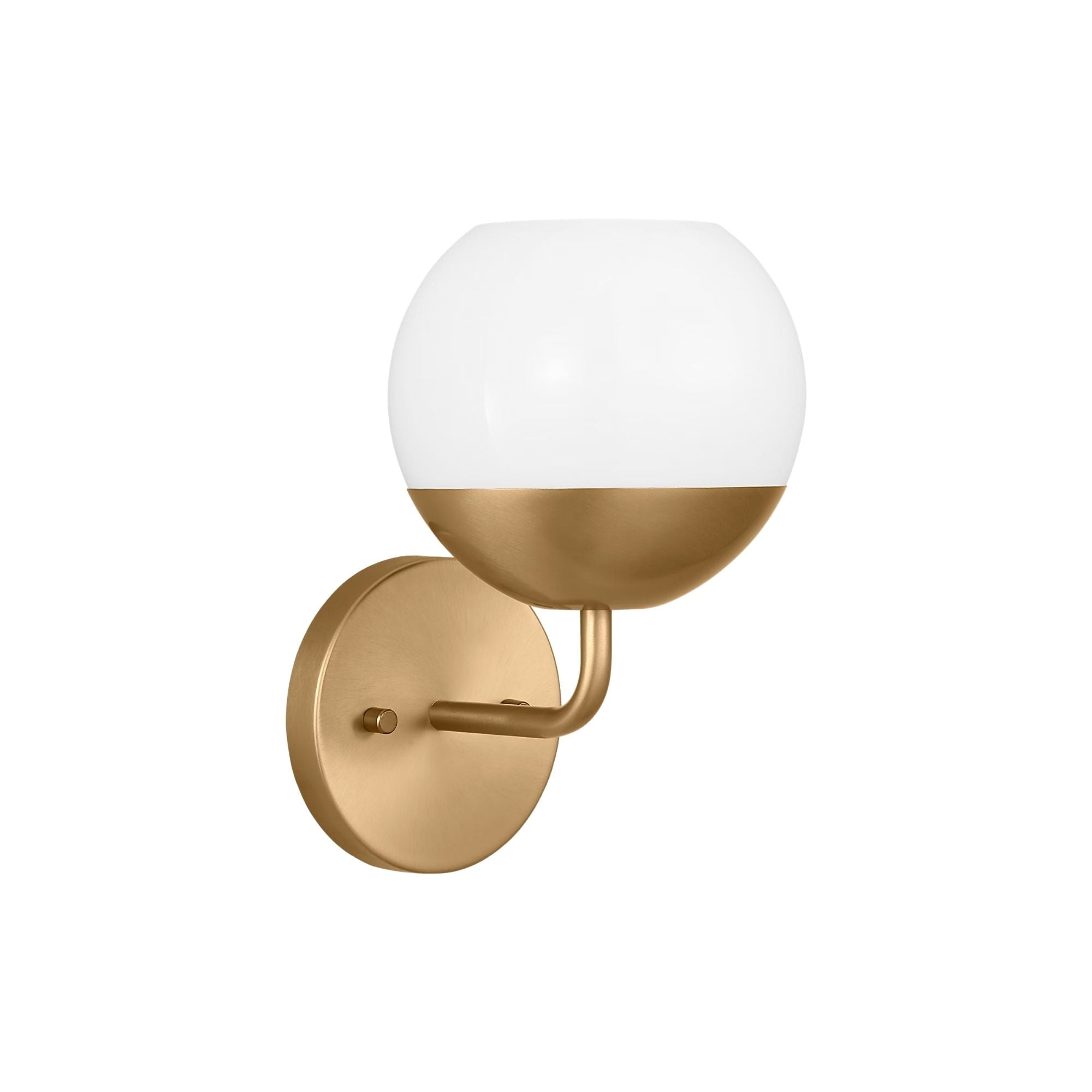 Alvin 10" LED Bathroom Sconce, Satin Brass Finish