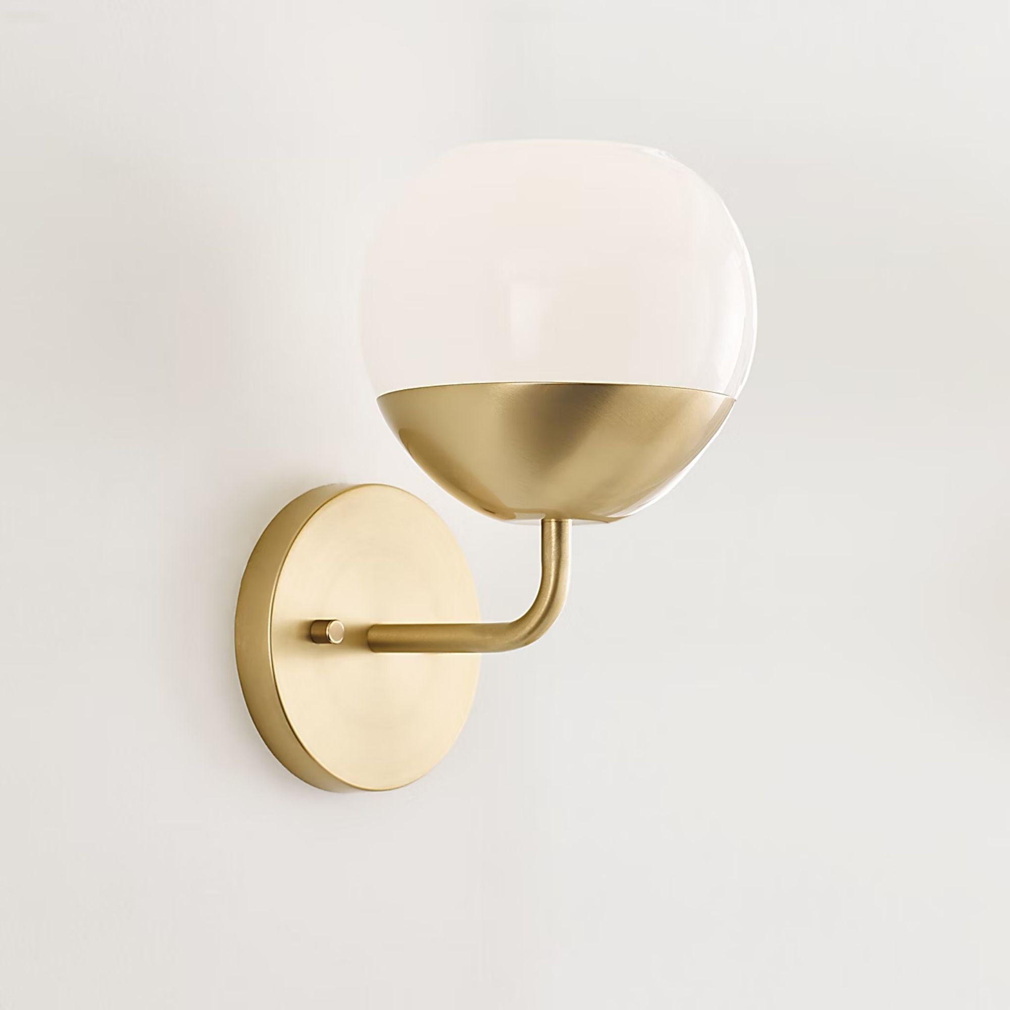Alvin 10" LED Bathroom Sconce, Satin Brass Finish